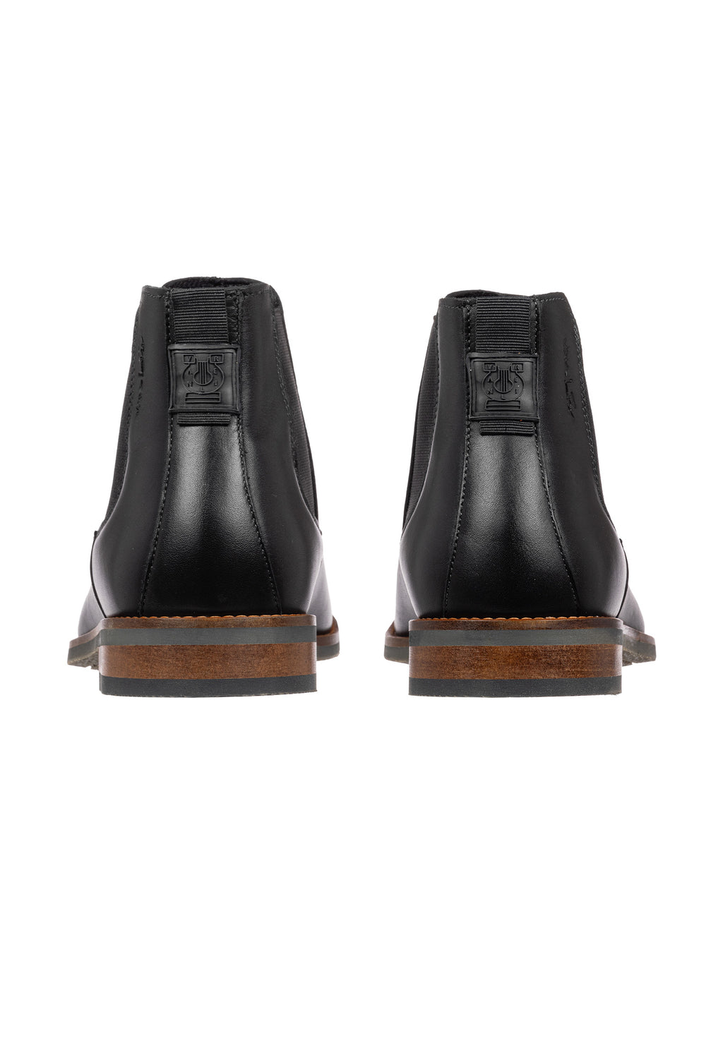 Zwart gladleren Sabinus chelsea boot
