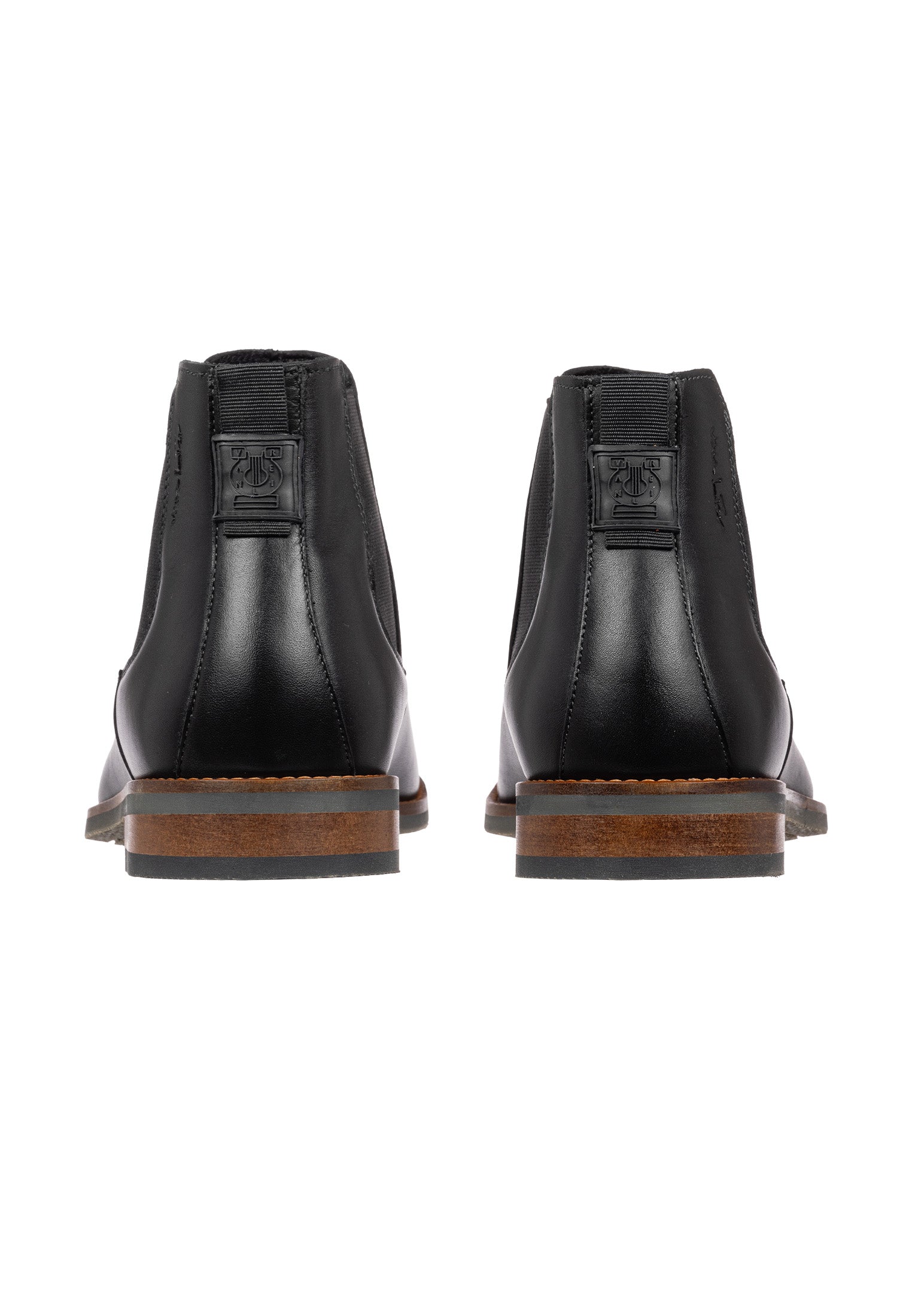 Zwart gladleren Sabinus chelsea boot