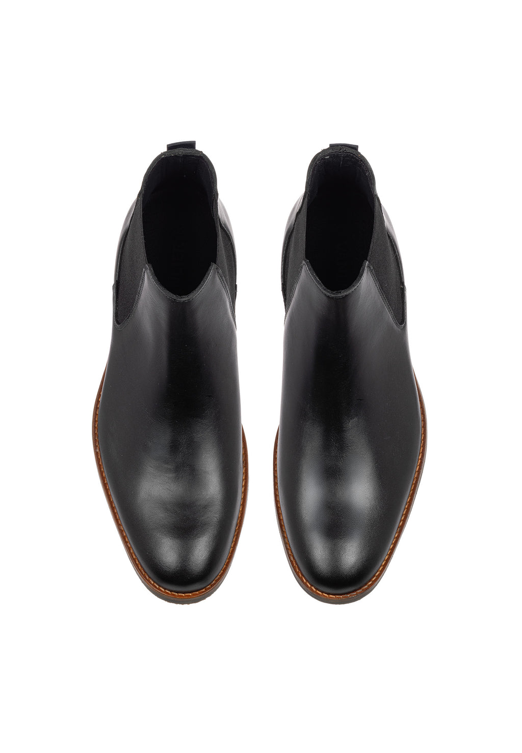 Zwart gladleren Sabinus chelsea boot