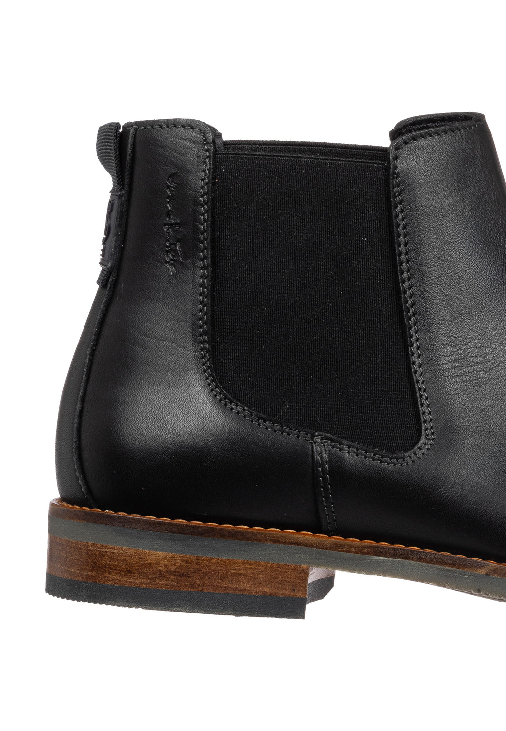 Zwart gladleren Sabinus chelsea boot