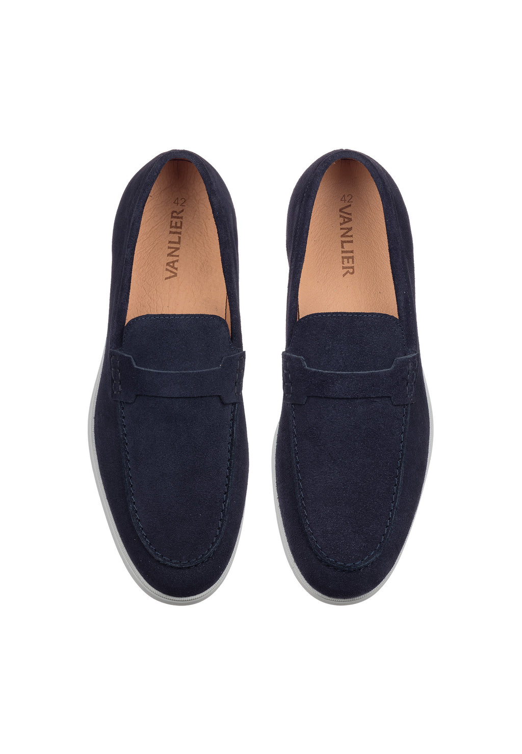 Navy blauw suède Ascona-H loafer