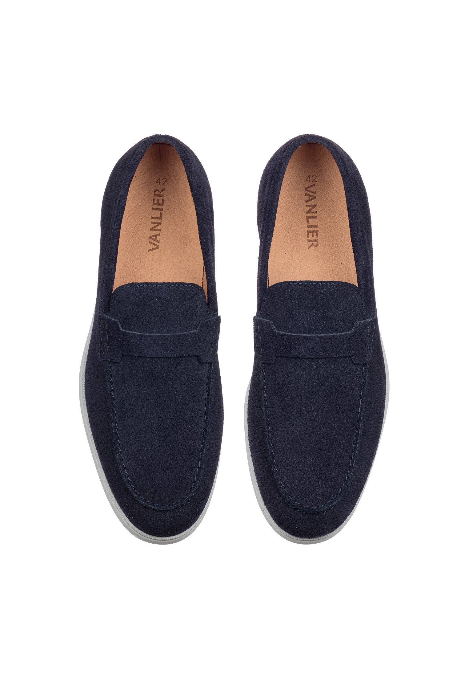 Navy blauw suède Ascona-H loafer