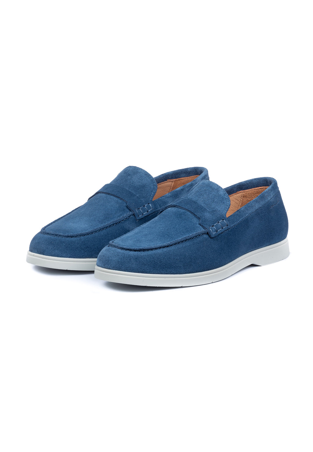 Blauw suède Ascona-H loafer
