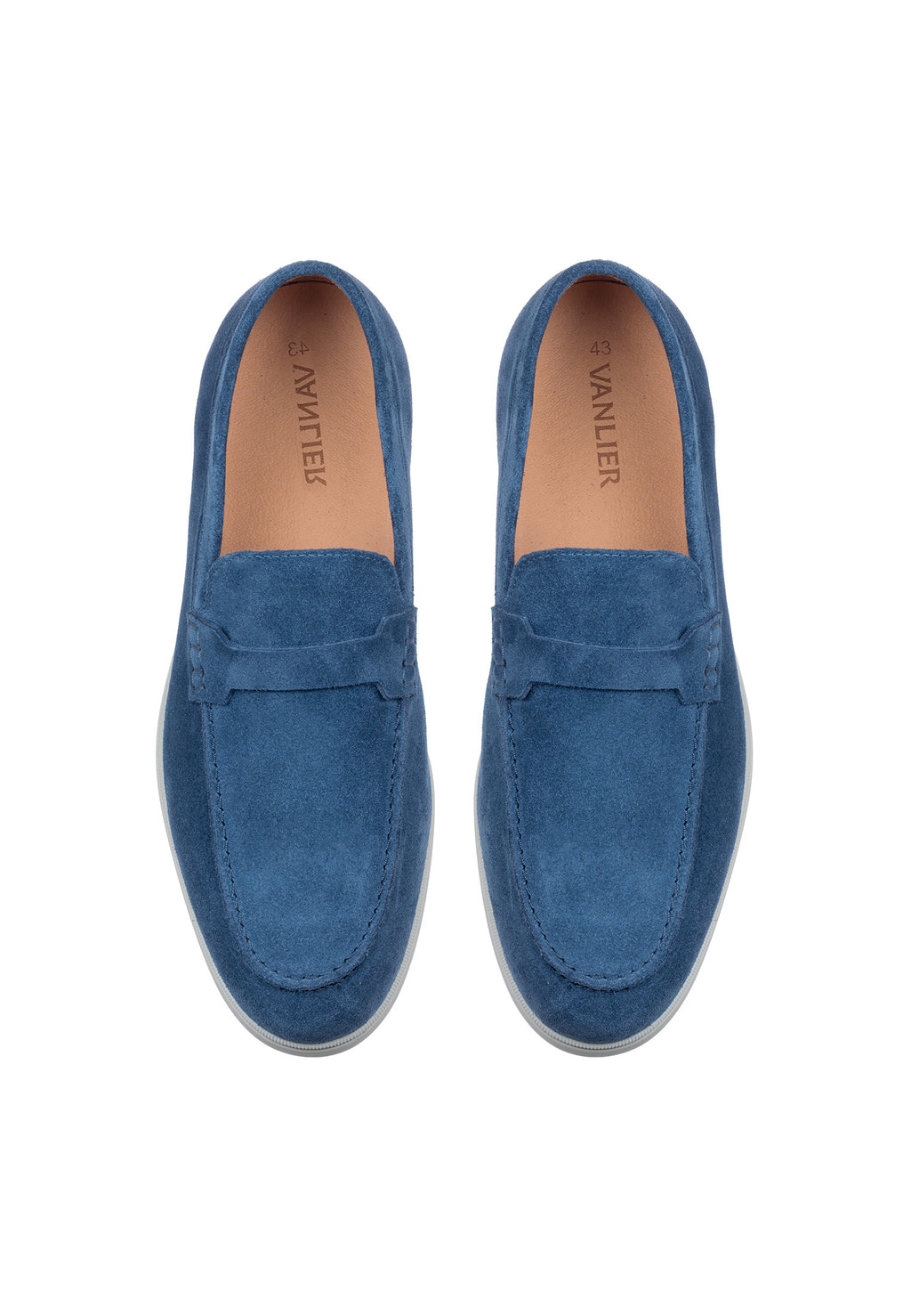 Blauw suède Ascona-H loafer