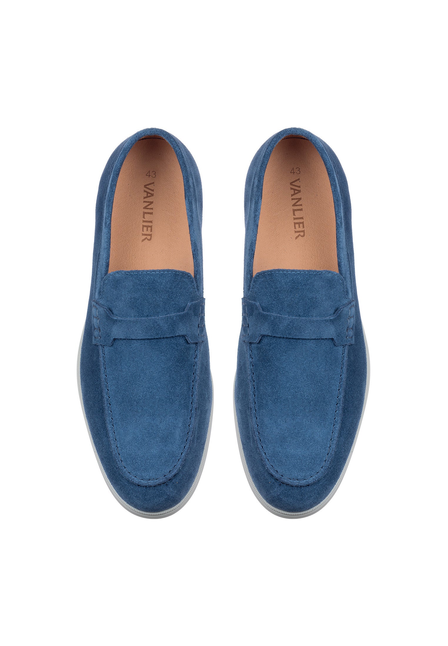 Blauw suède Ascona-H loafer