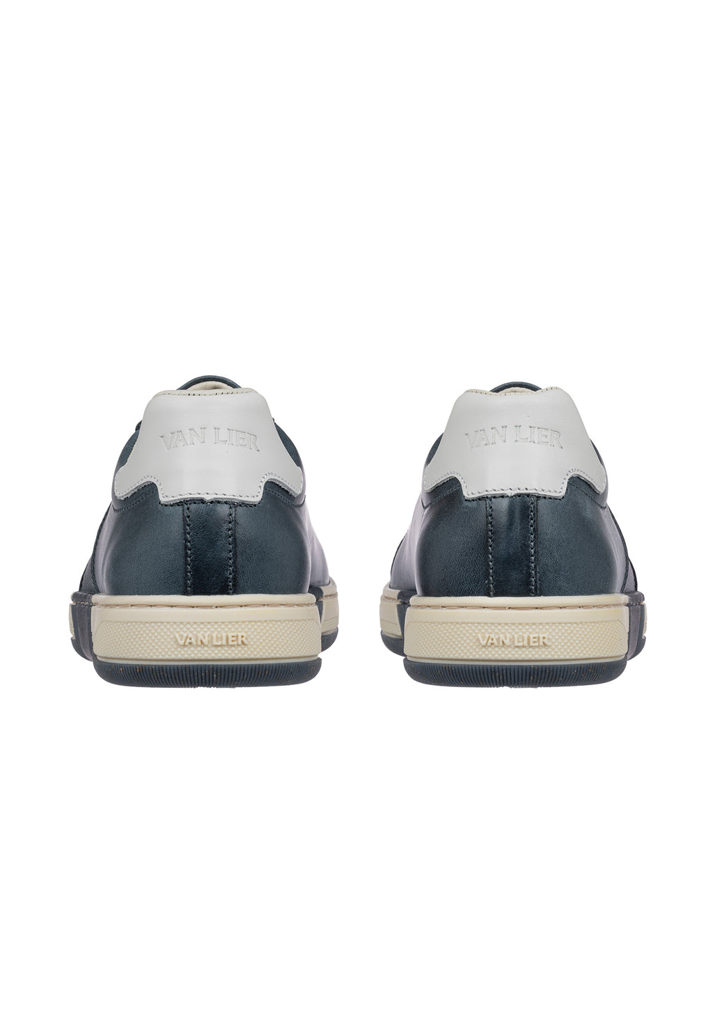 Navy blauw gladleren Retro sneaker