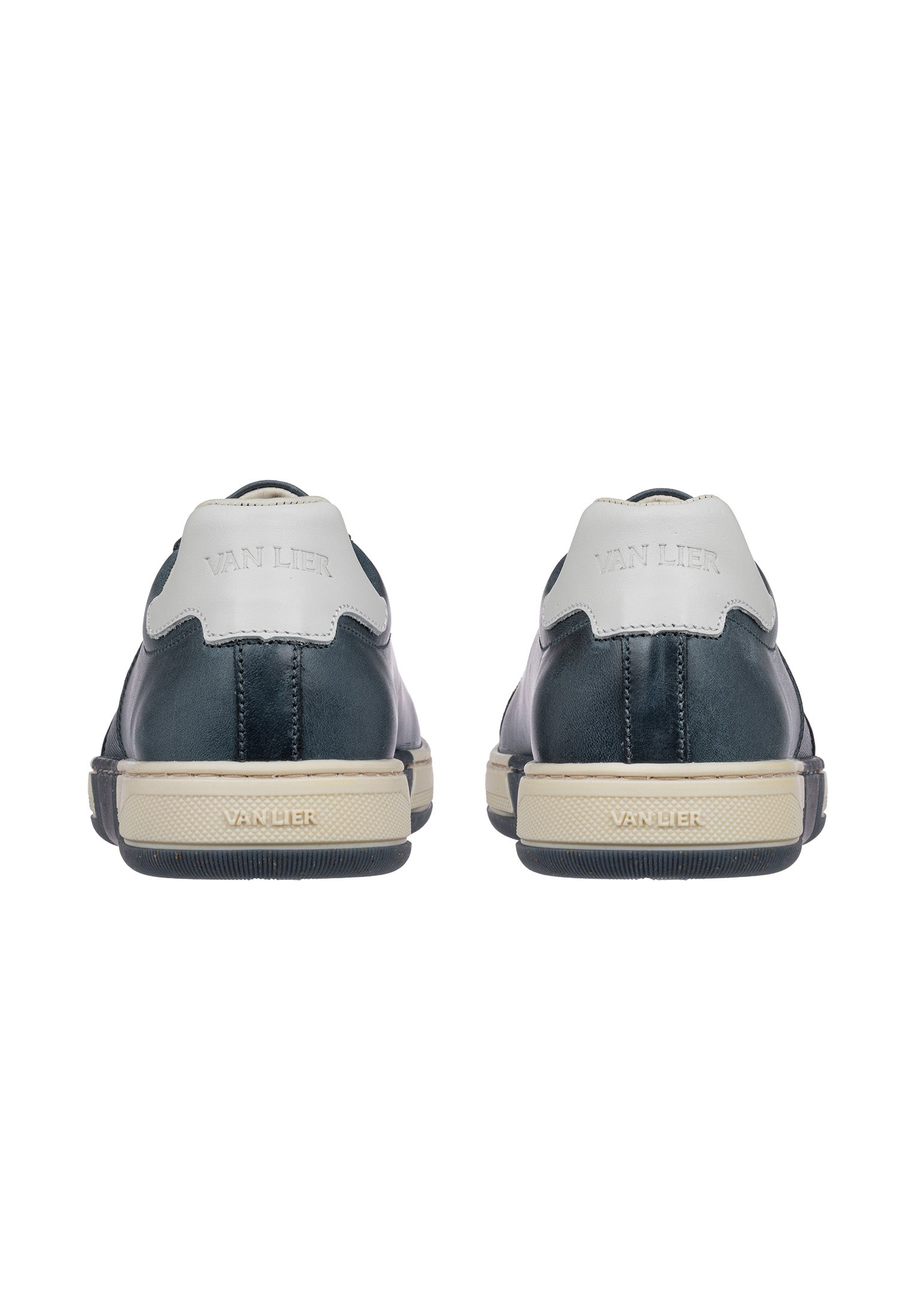 Navy blauw gladleren Retro sneaker