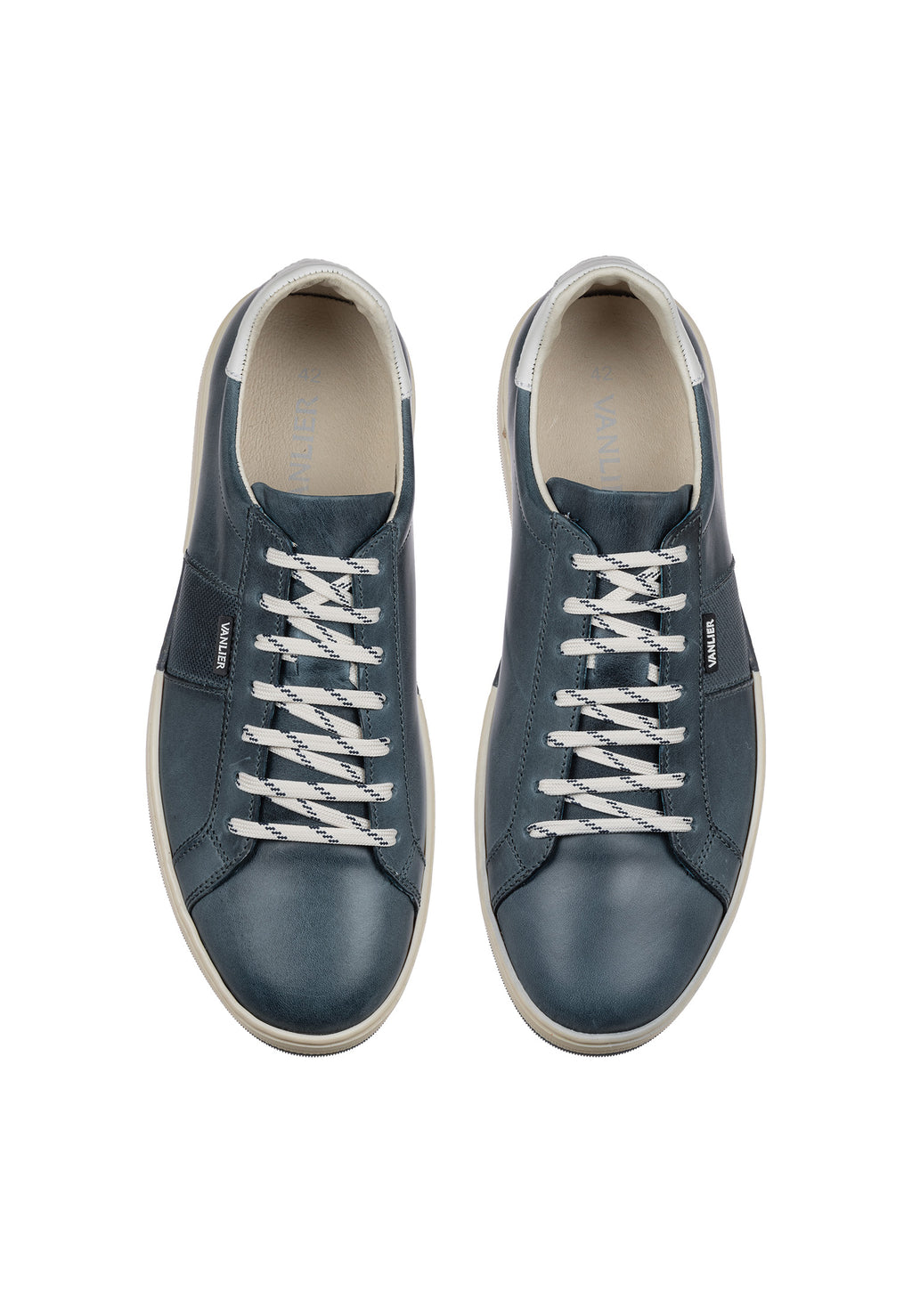 Navy blauw gladleren Retro sneaker