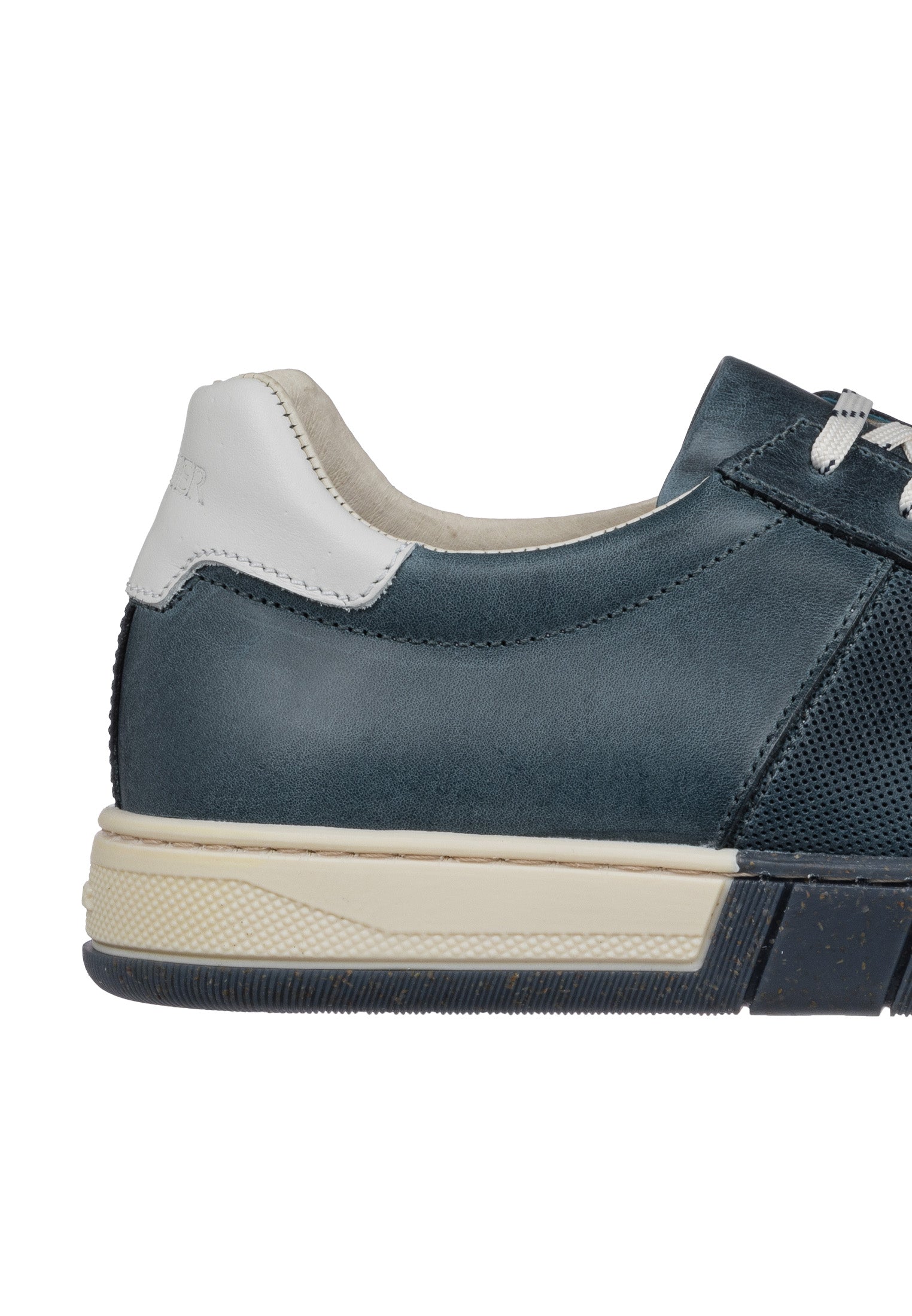 Navy blauw gladleren Retro sneaker