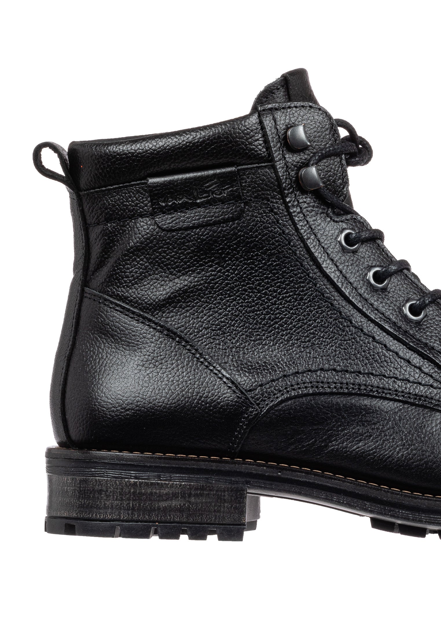 Zwart gladleren Fritz boot