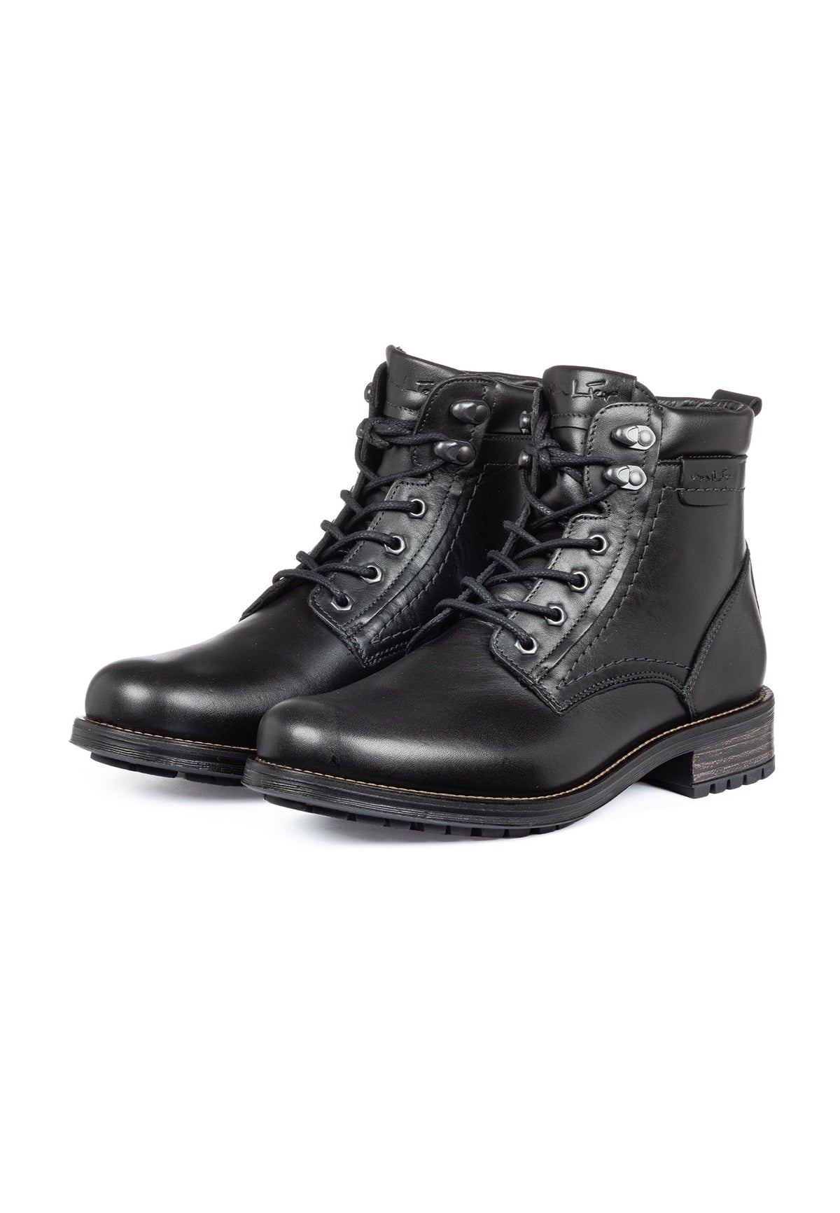 Zwart gladleren Fritz boot
