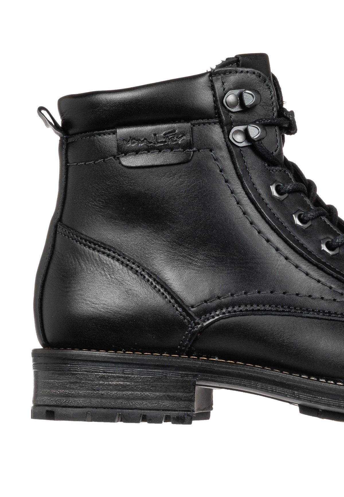 Zwart gladleren Fritz boot