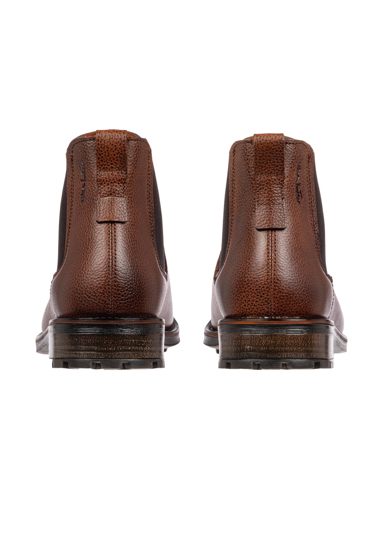 Cognac gladleren Fritz chelsea boot