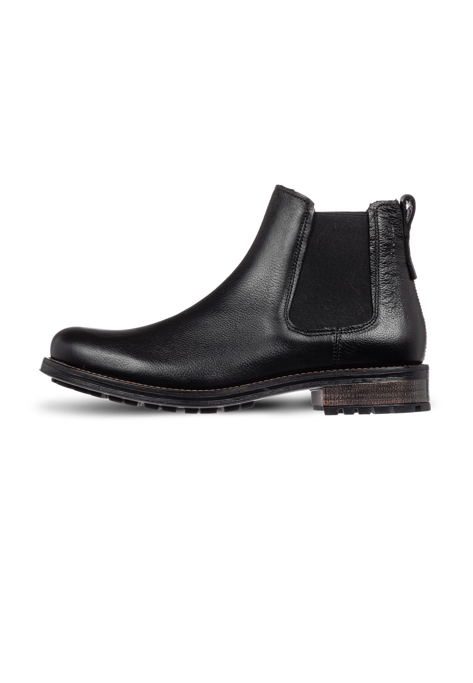 Zwart gladleren Fritz chelsea boot