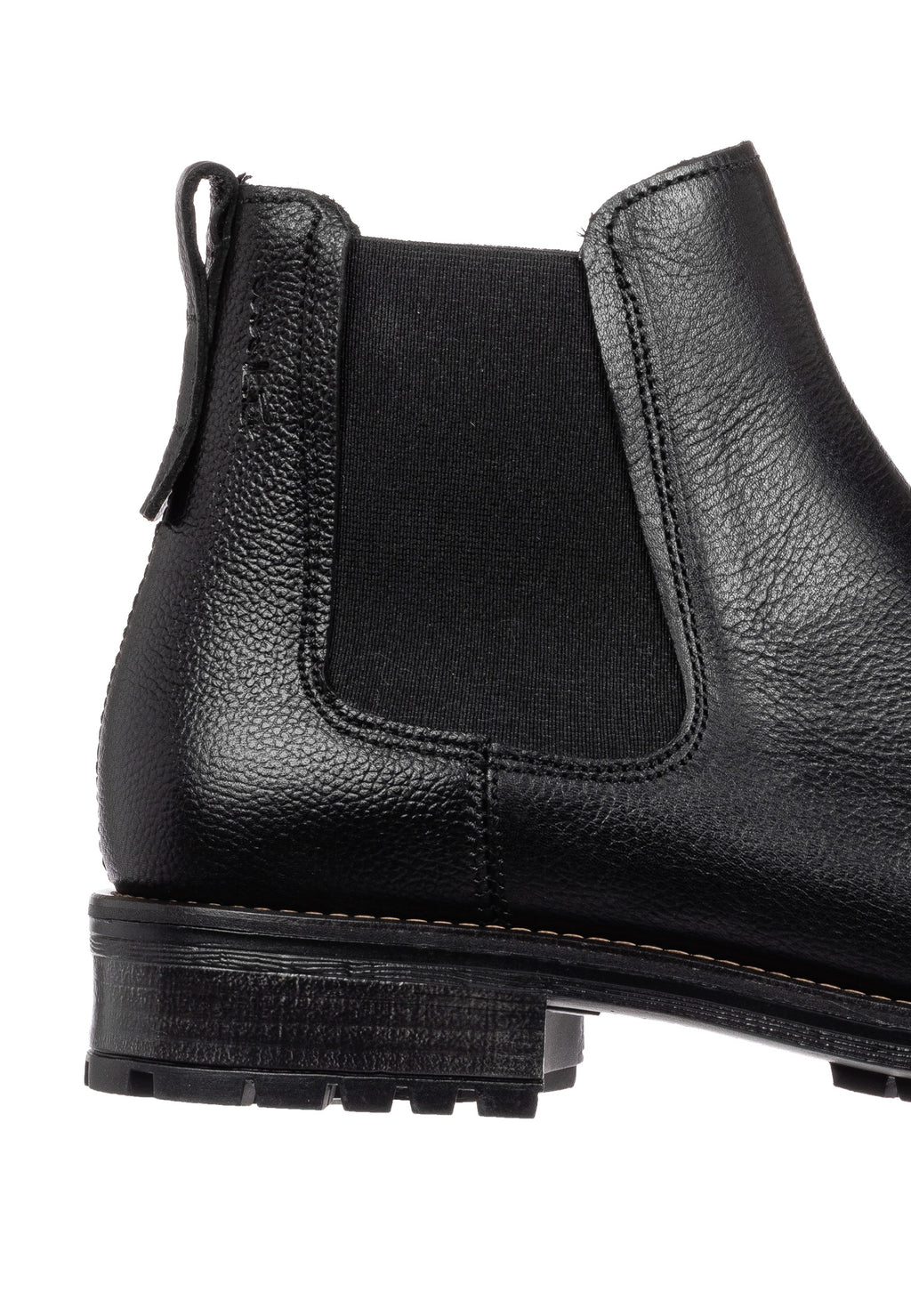 Zwart gladleren Fritz chelsea boot