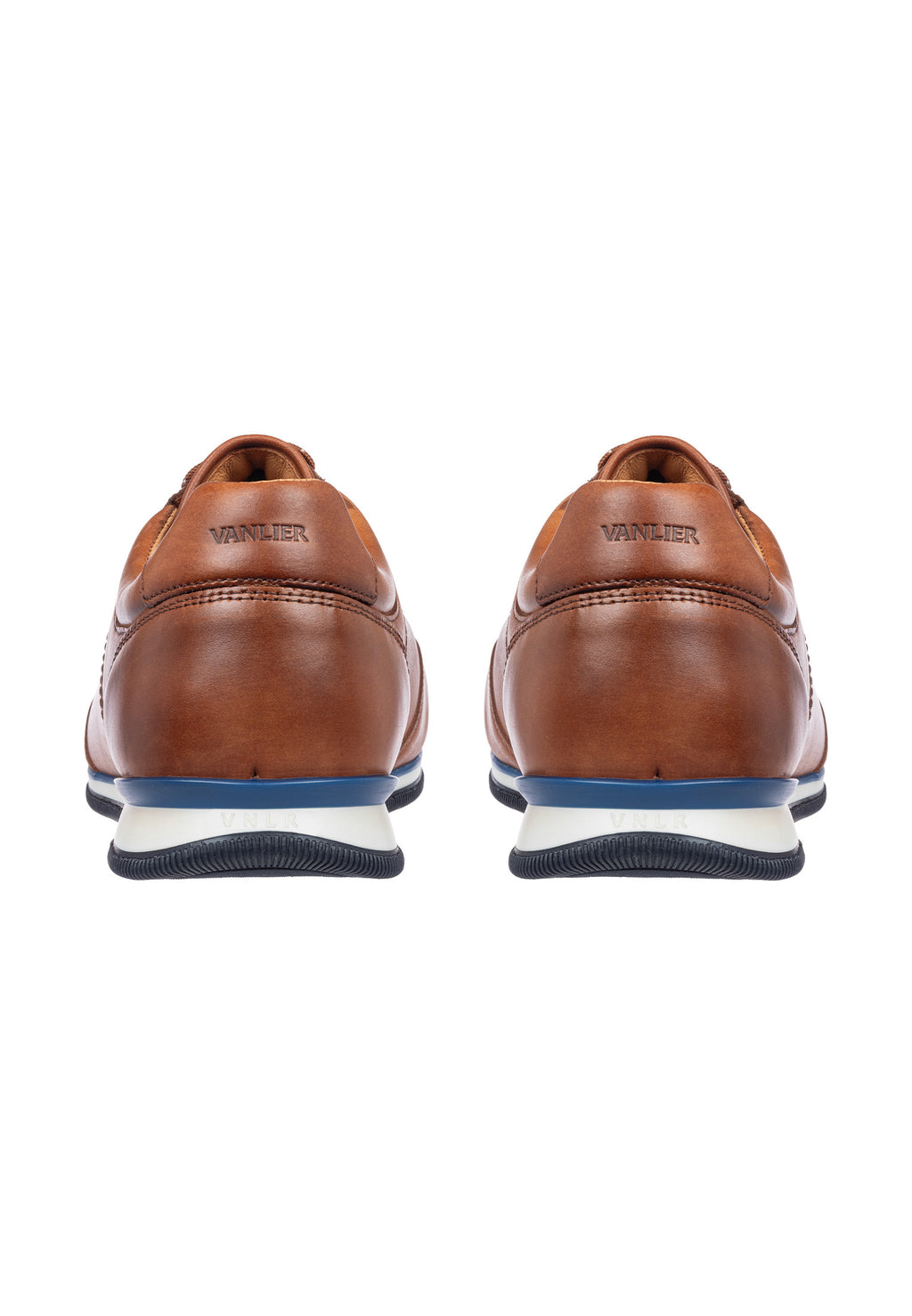 Cognac gladleren Magnus sneaker