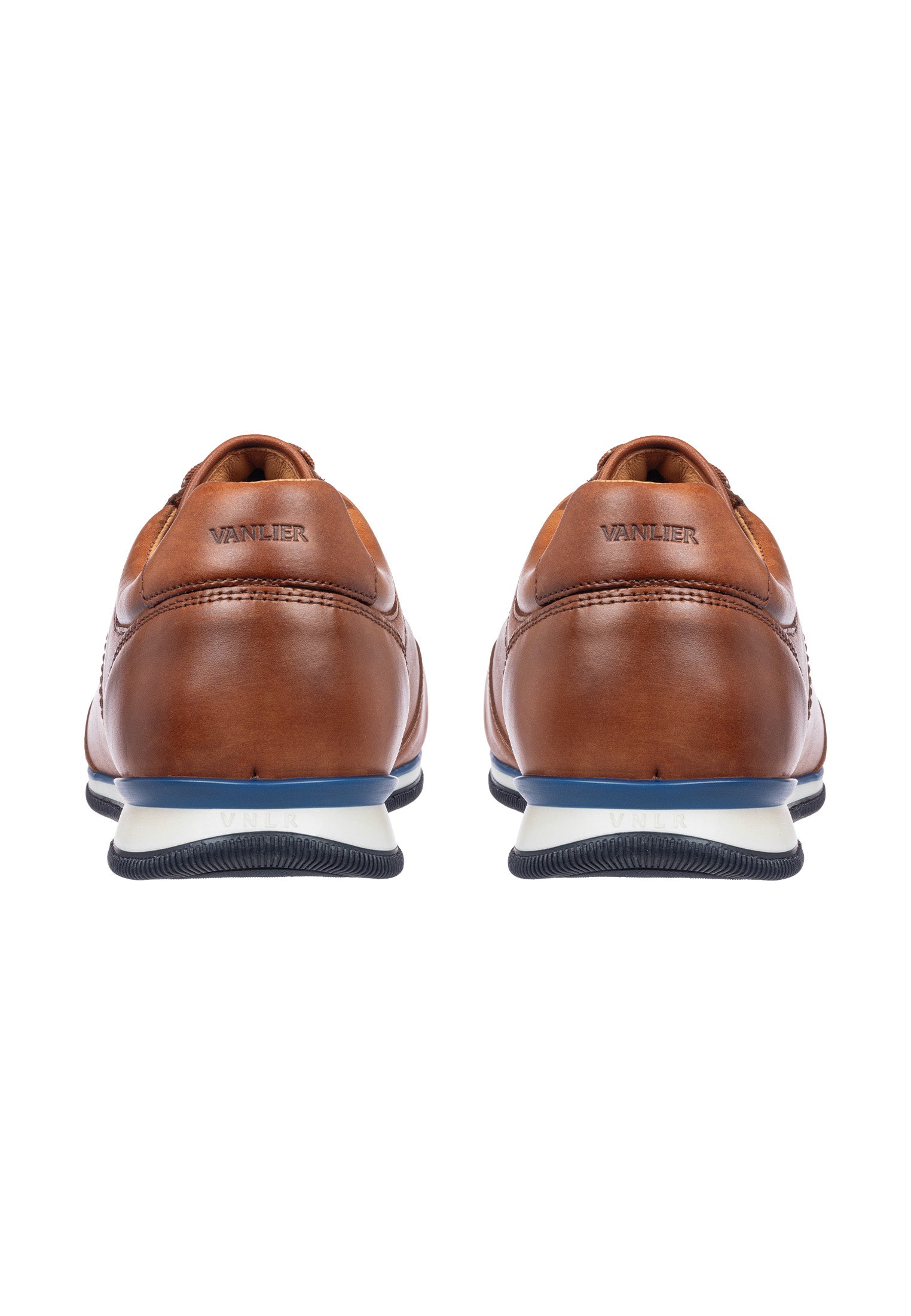 Cognac gladleren Magnus sneaker