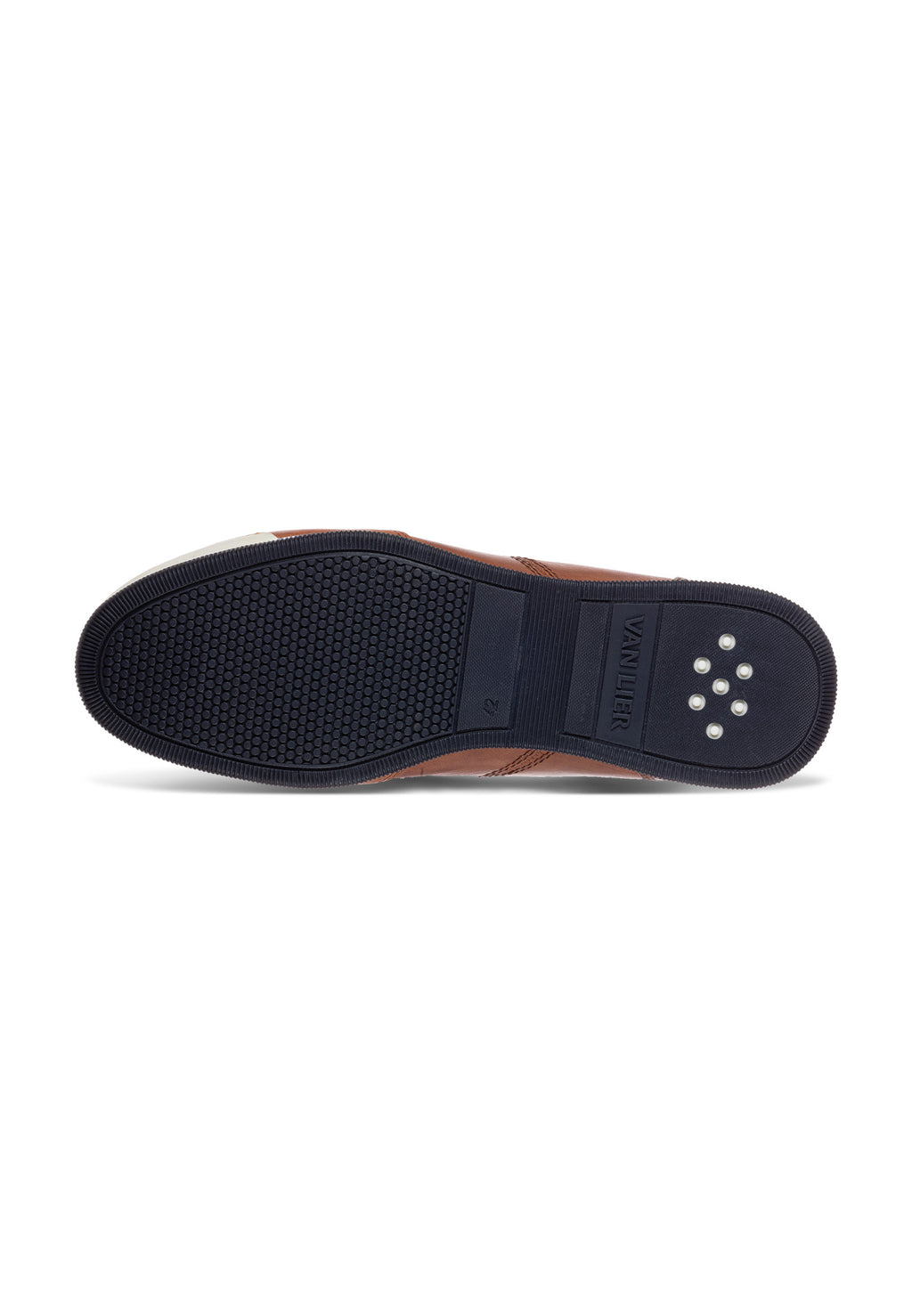 Cognac gladleren Magnus sneaker