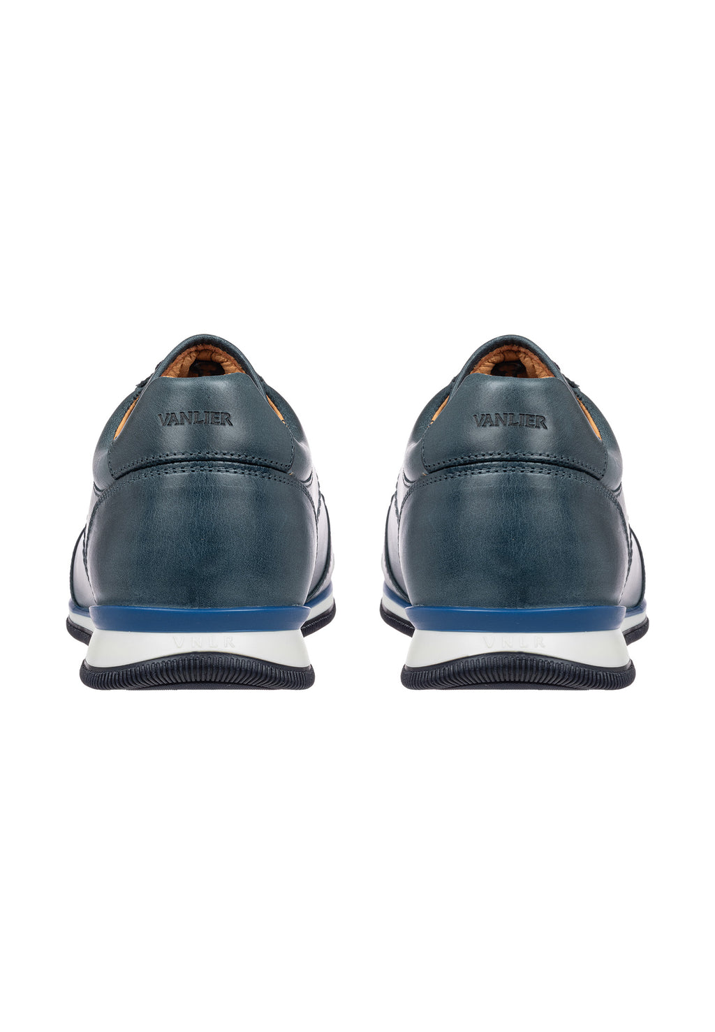 Blauw gladleren Magnus sneaker