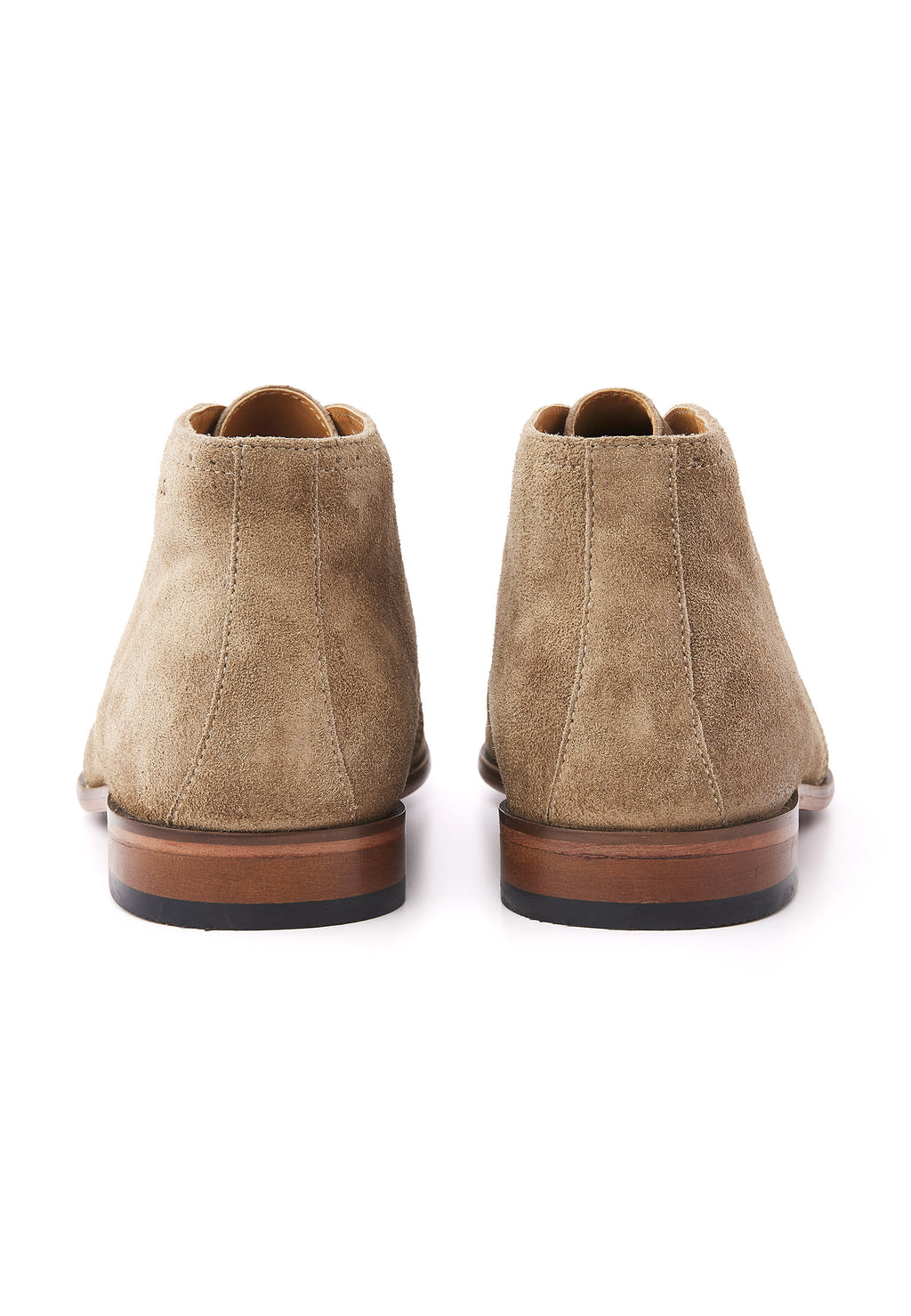 Taupe suède Rhodes halfhoge veterschoen