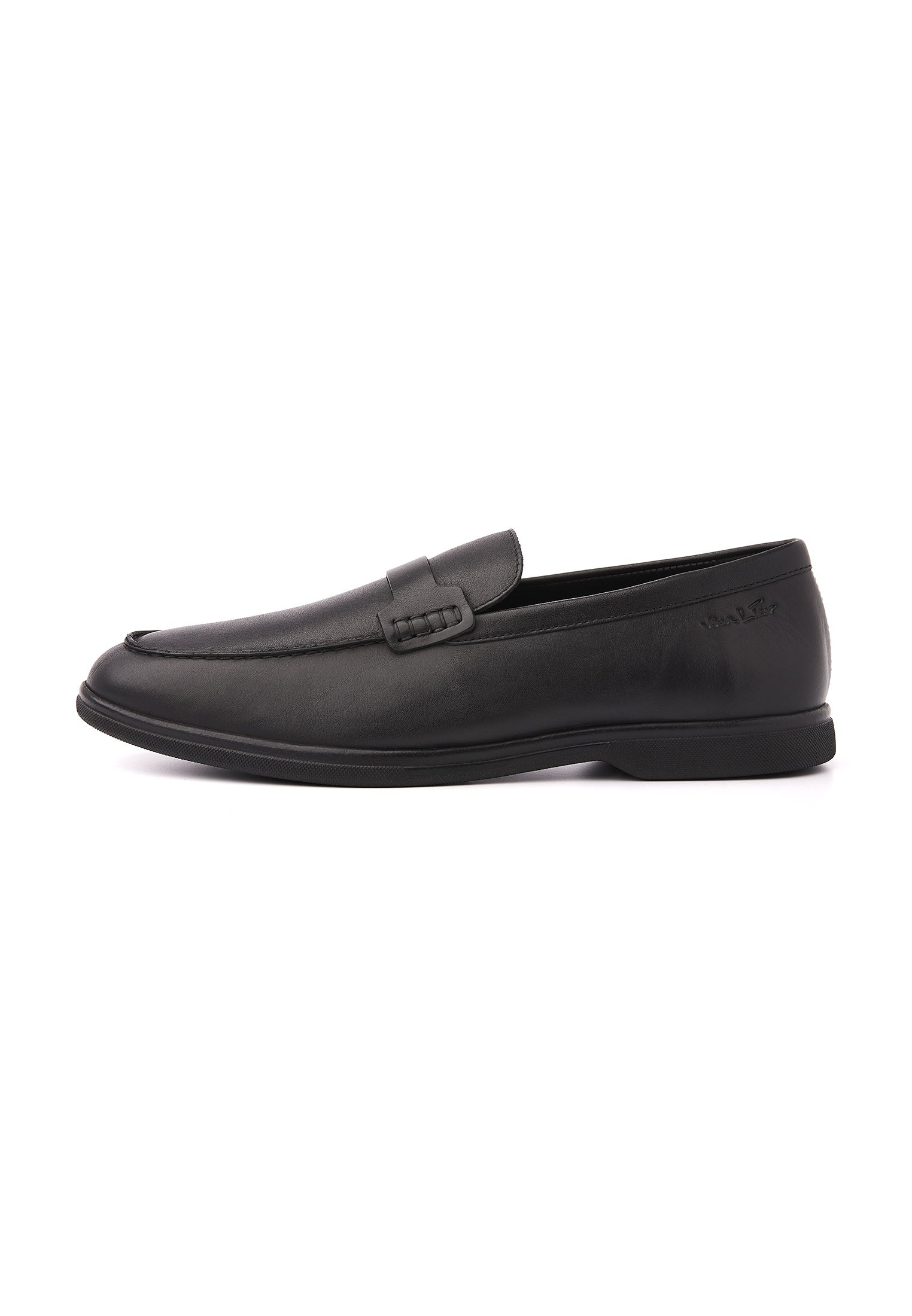 Zwart gladleren Riva loafer