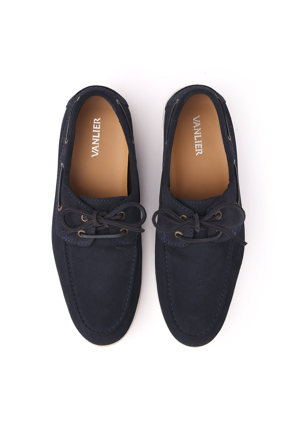 Navy blauw suède Riva bootschoen