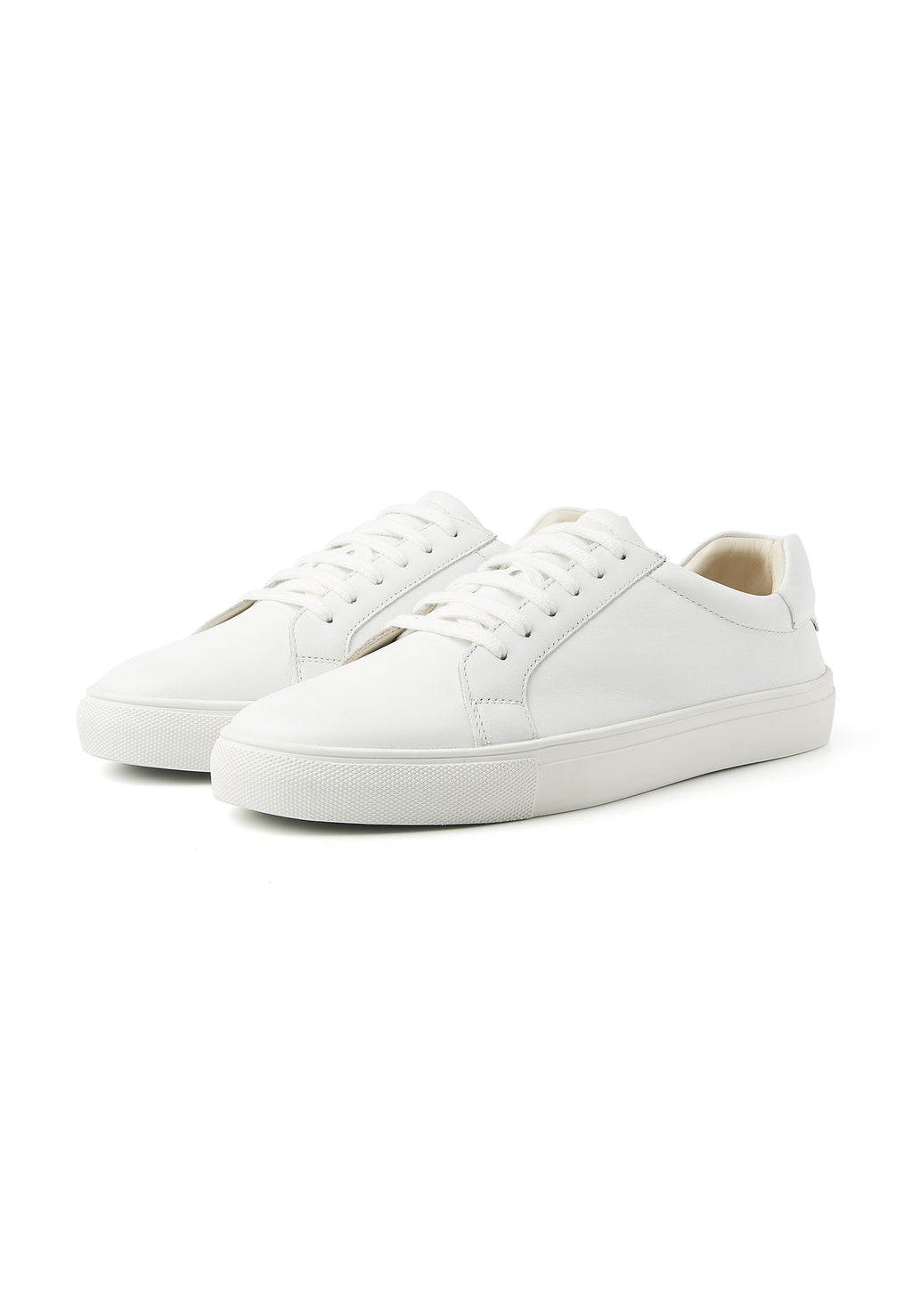 Wit gladleren Ace sneaker