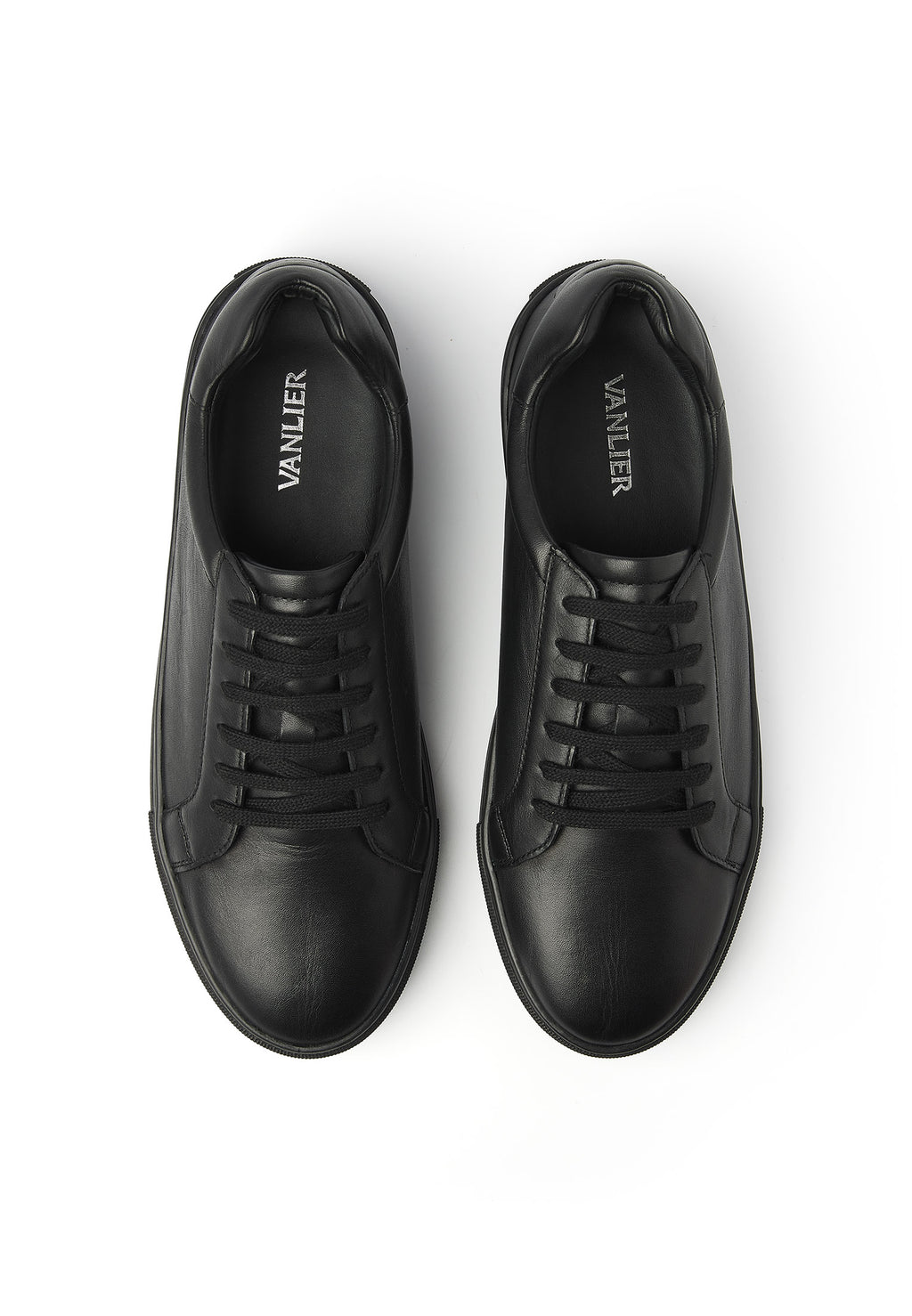 Zwart gladleren Ace sneaker