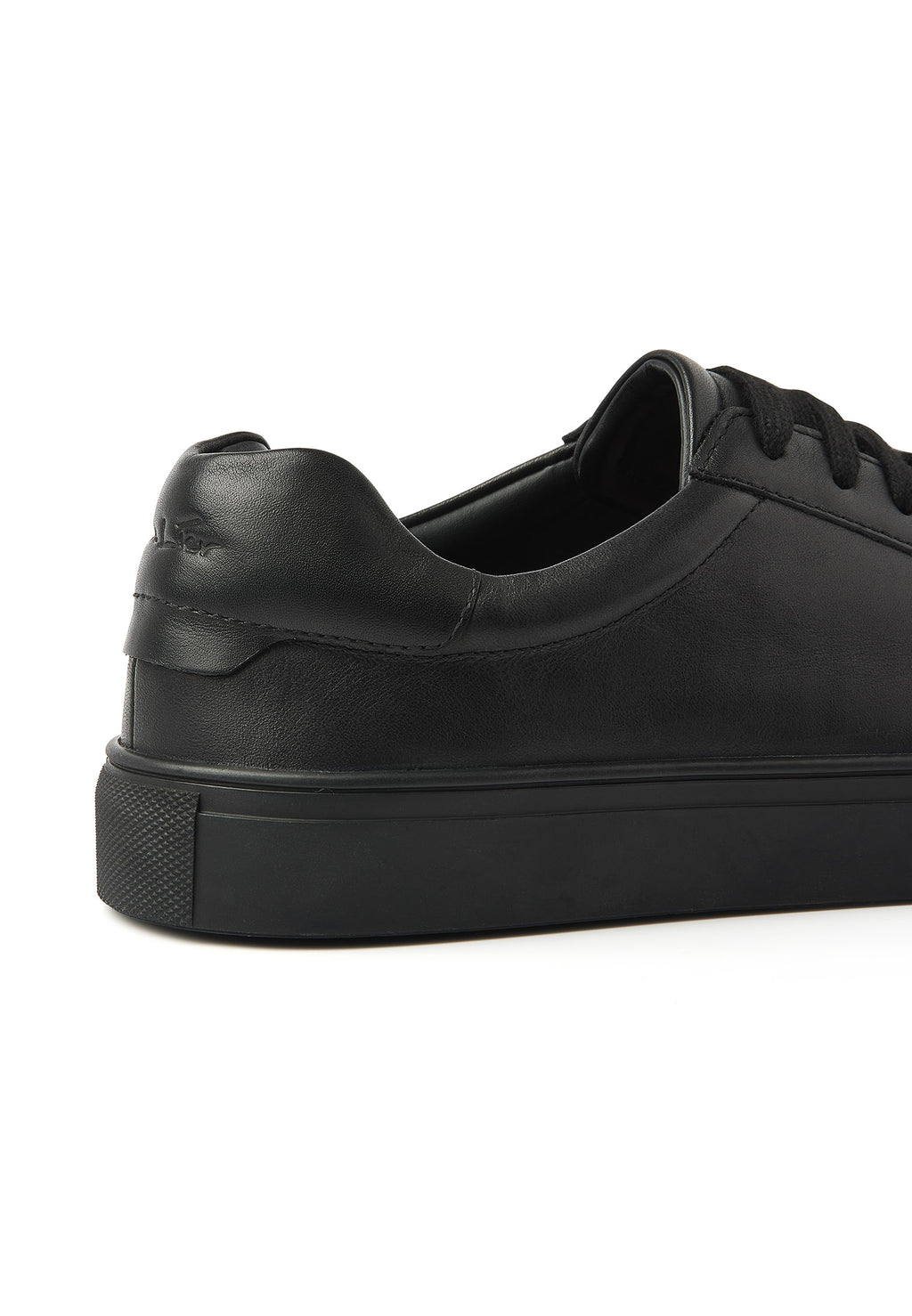 Zwart gladleren Ace sneaker
