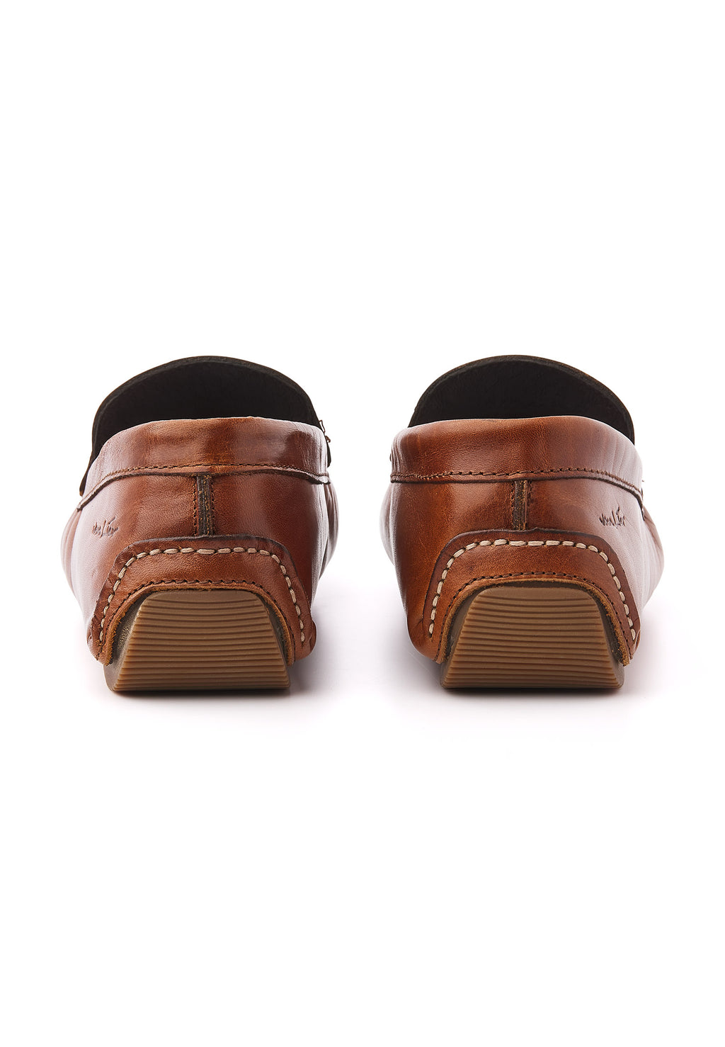 Cognac volnerf leren Mocassin