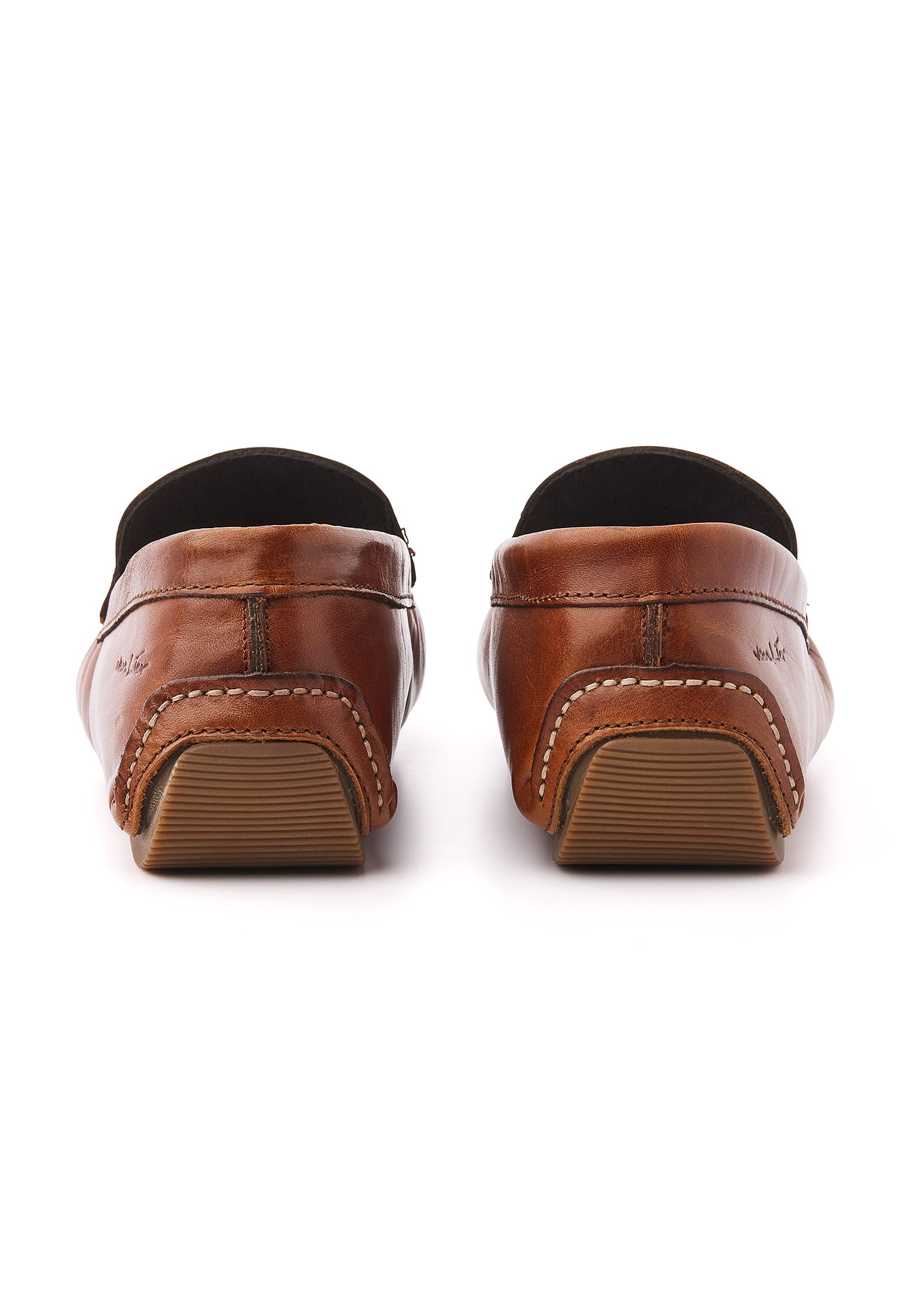 Cognac volnerf leren Mocassin