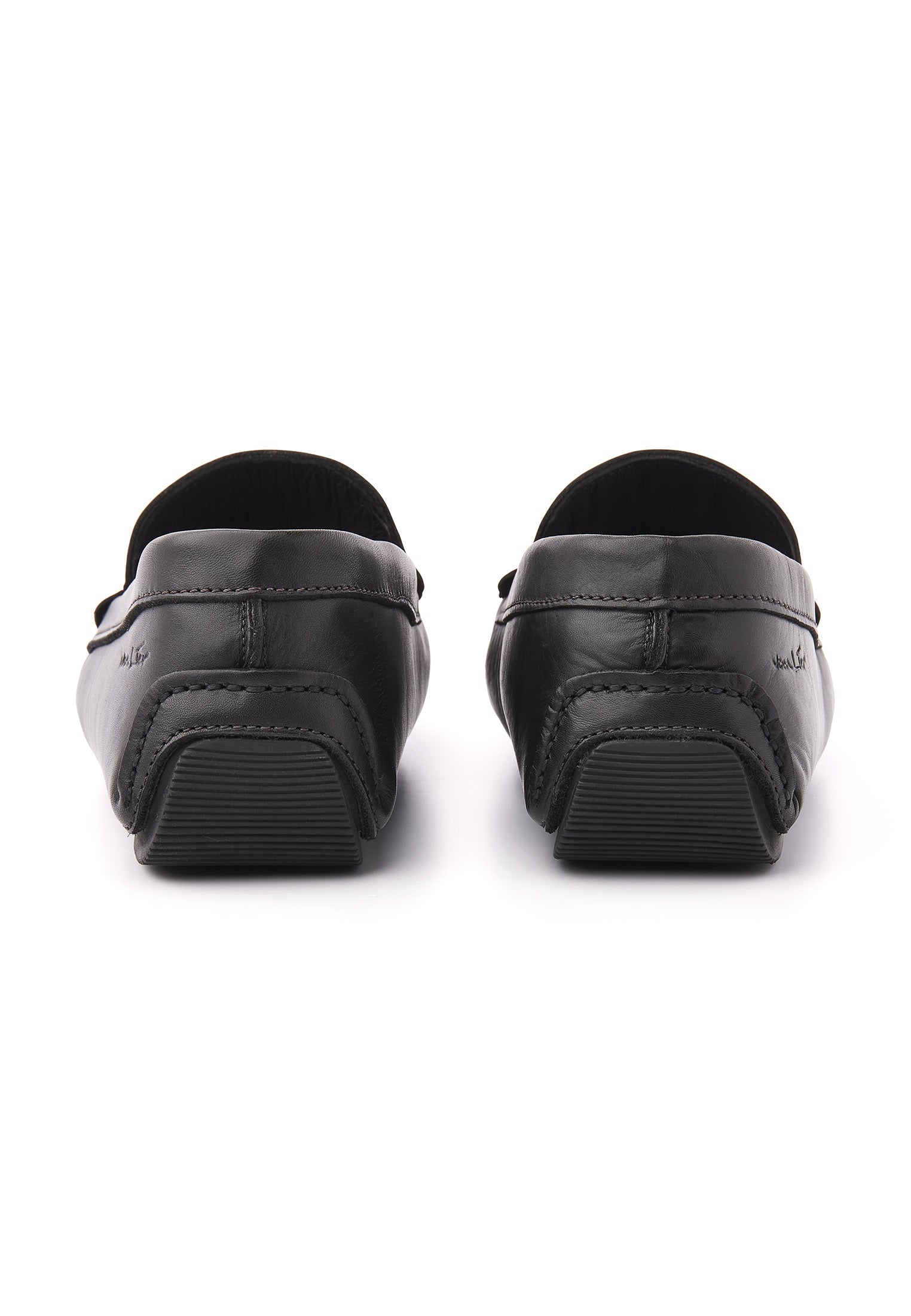 Zwart gladleren Mocassin