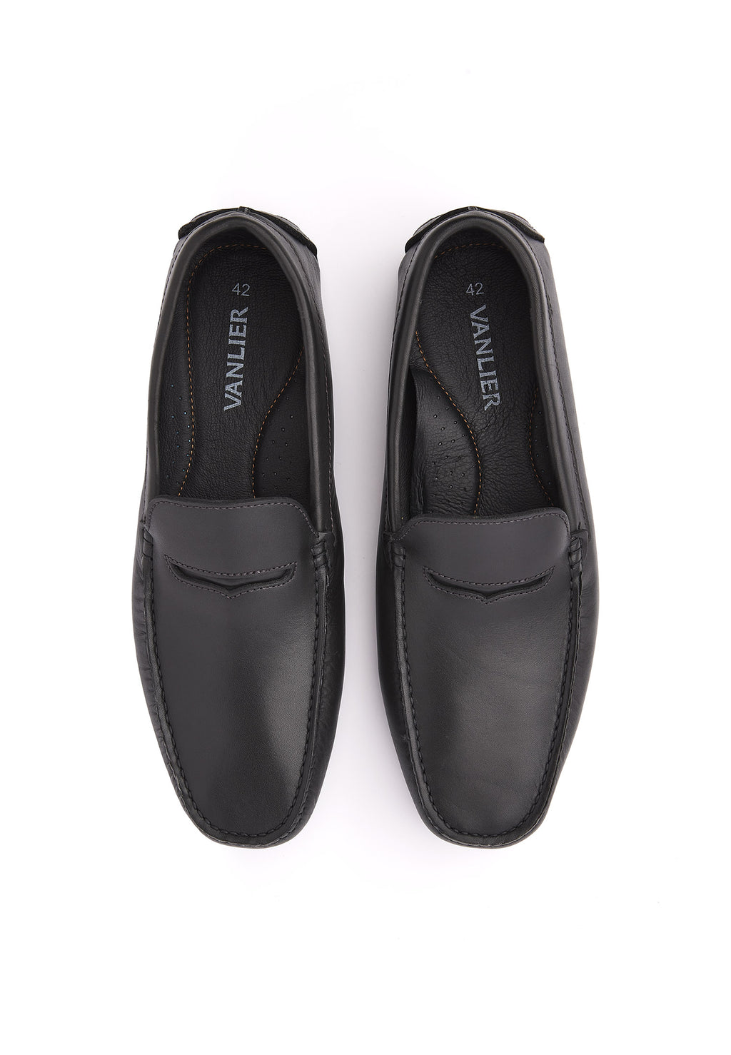 Zwart gladleren Mocassin