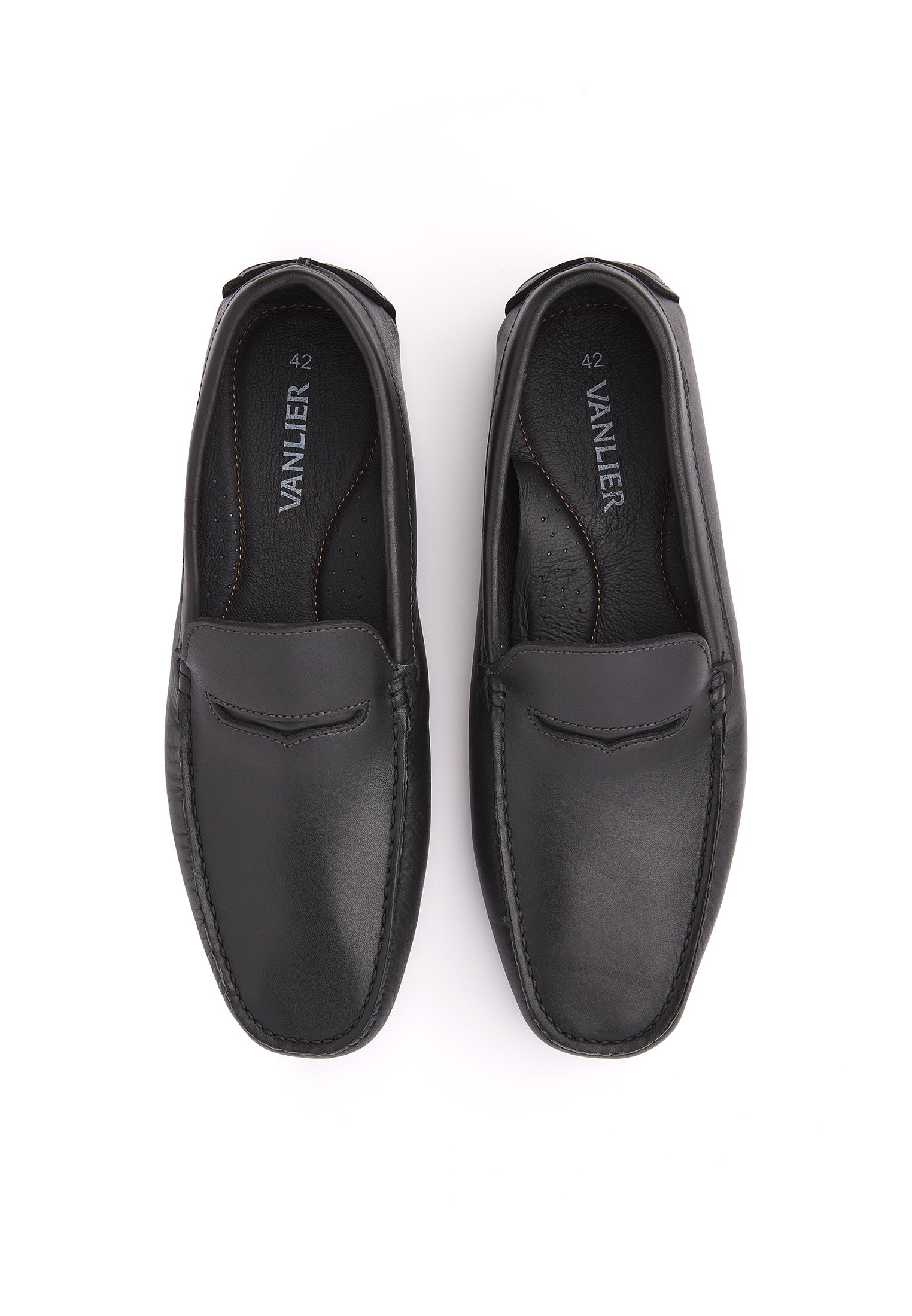 Zwart gladleren Mocassin
