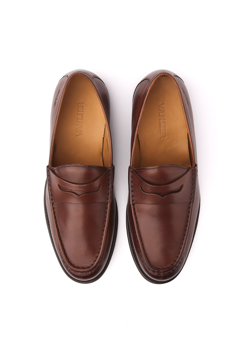 Cognac gladleren Cambridge Penny loafer