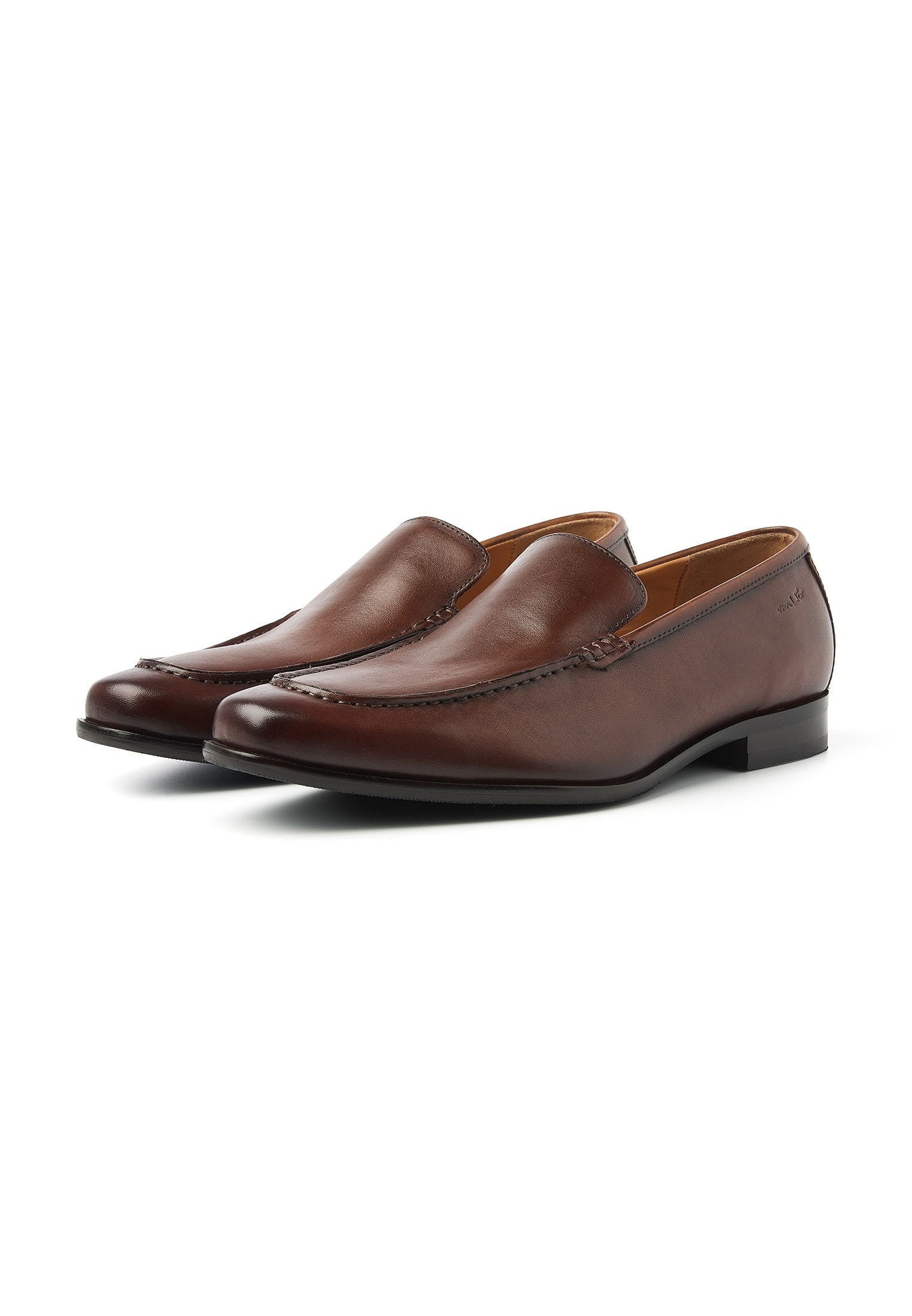Cognac gladleren Rhodes loafer