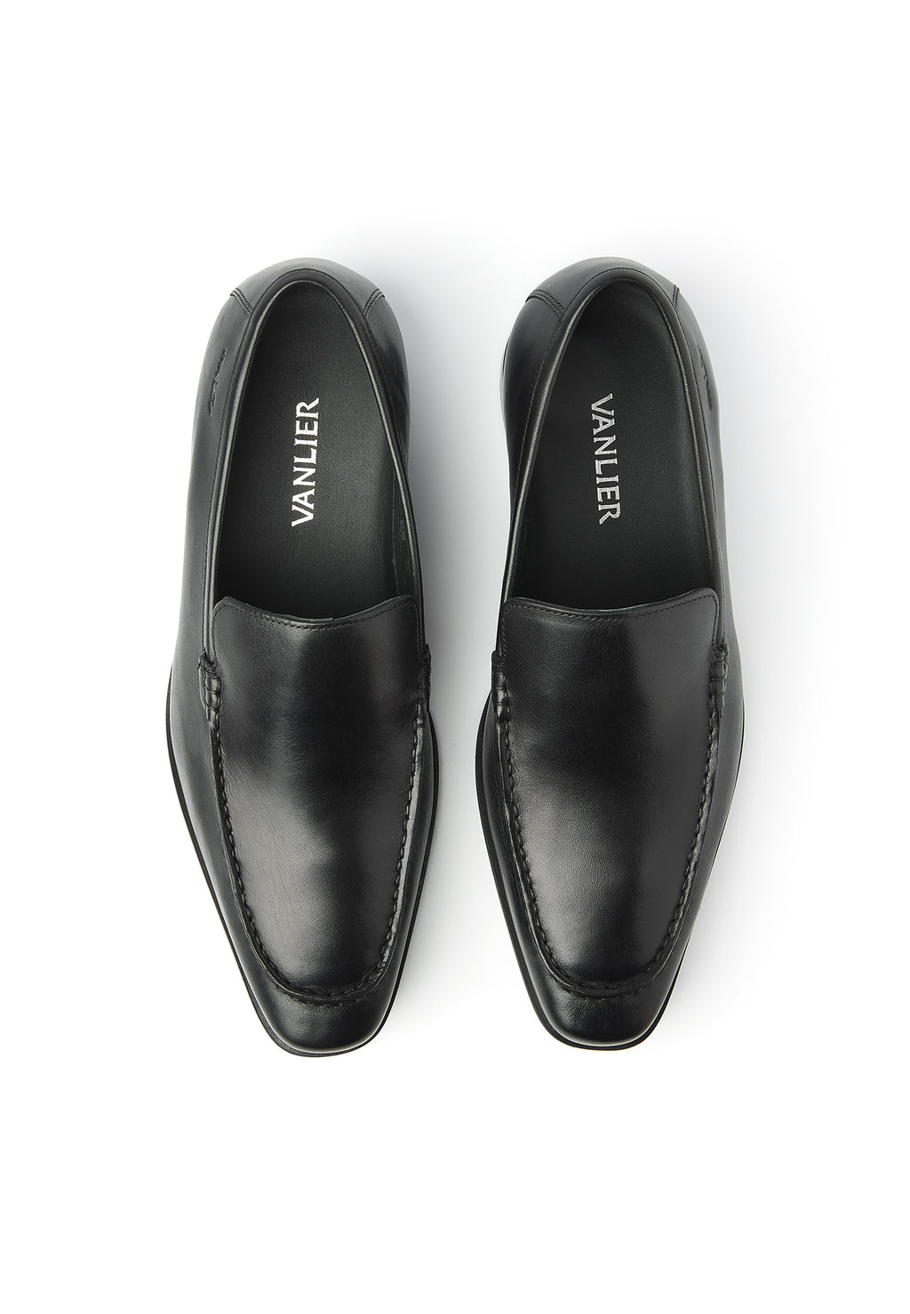 Zwart gladleren Rhodes loafer