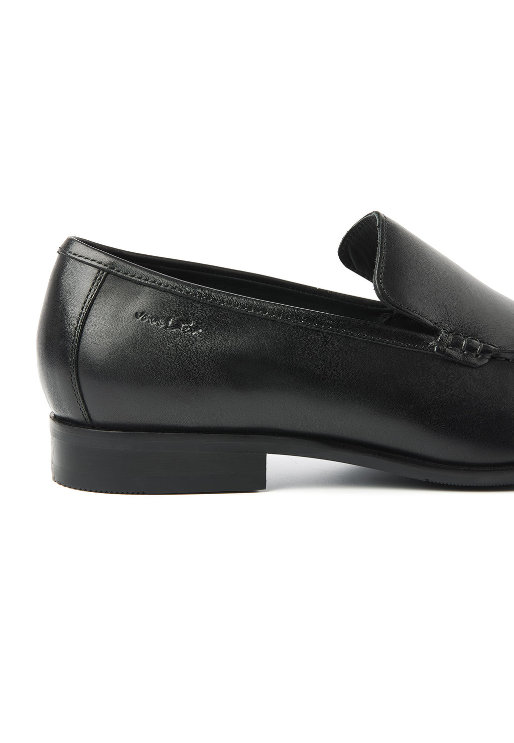 Zwart gladleren Rhodes loafer