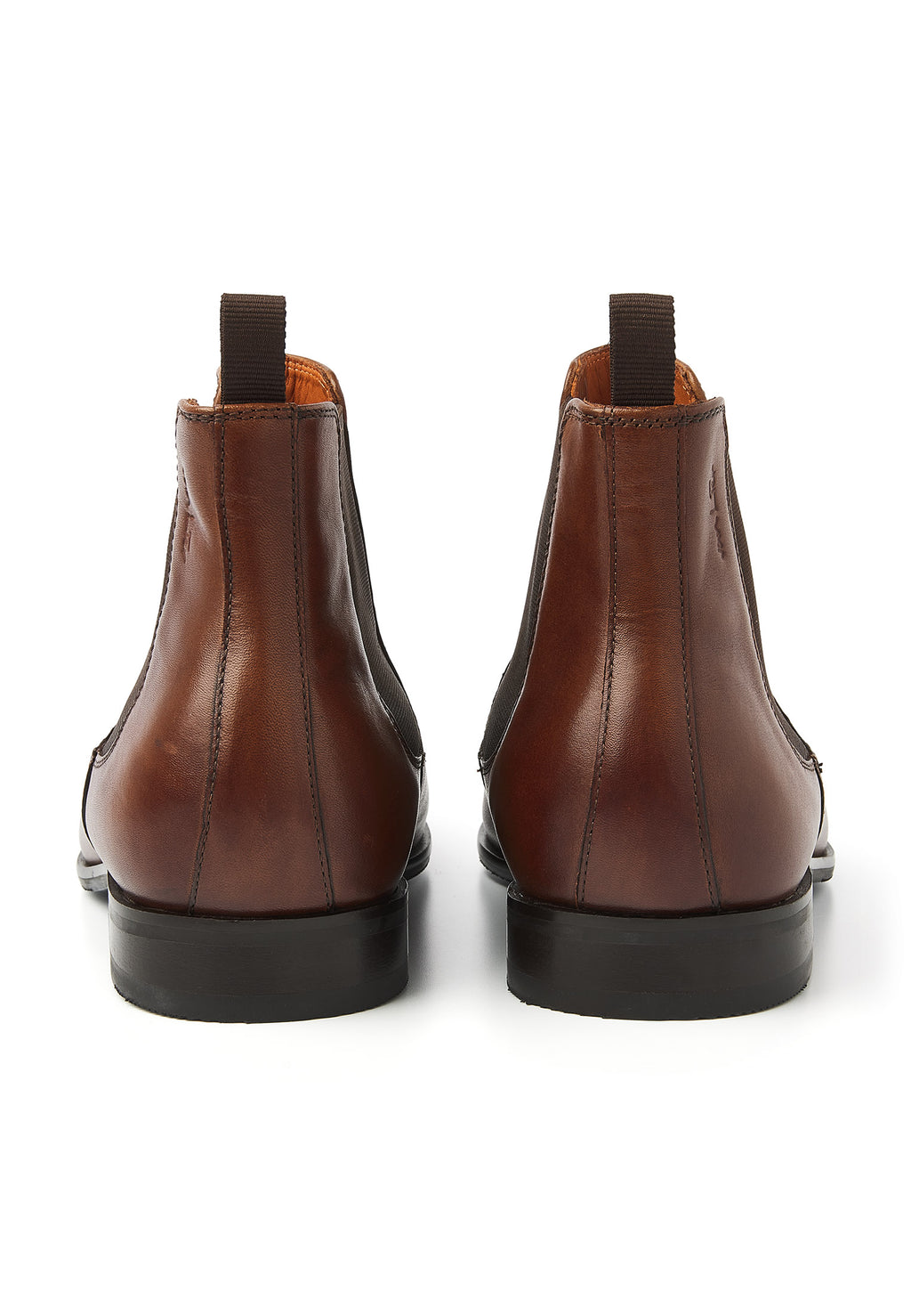 Cognac gladleren Rhodes chelsea boot