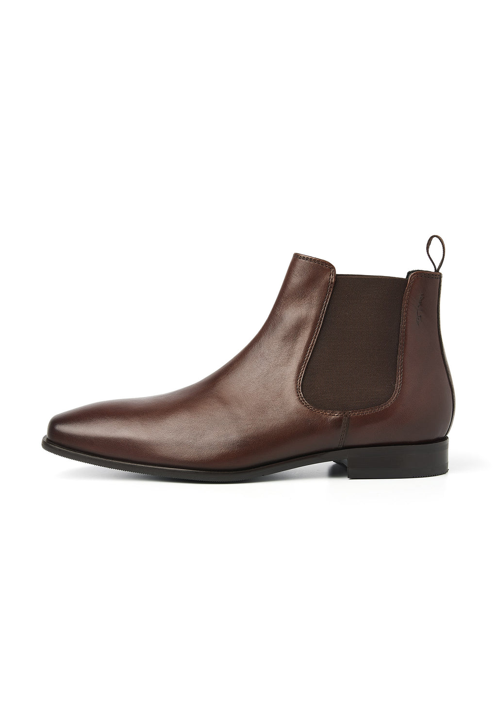 Bruin gladleren Rhodes chelsea boot
