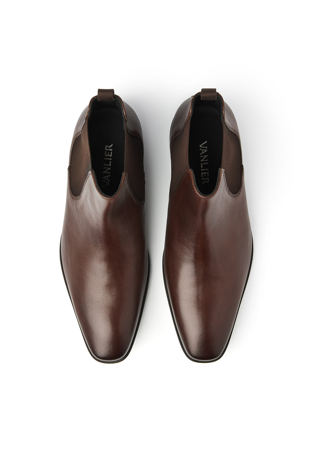 Bruin gladleren Rhodes chelsea boot