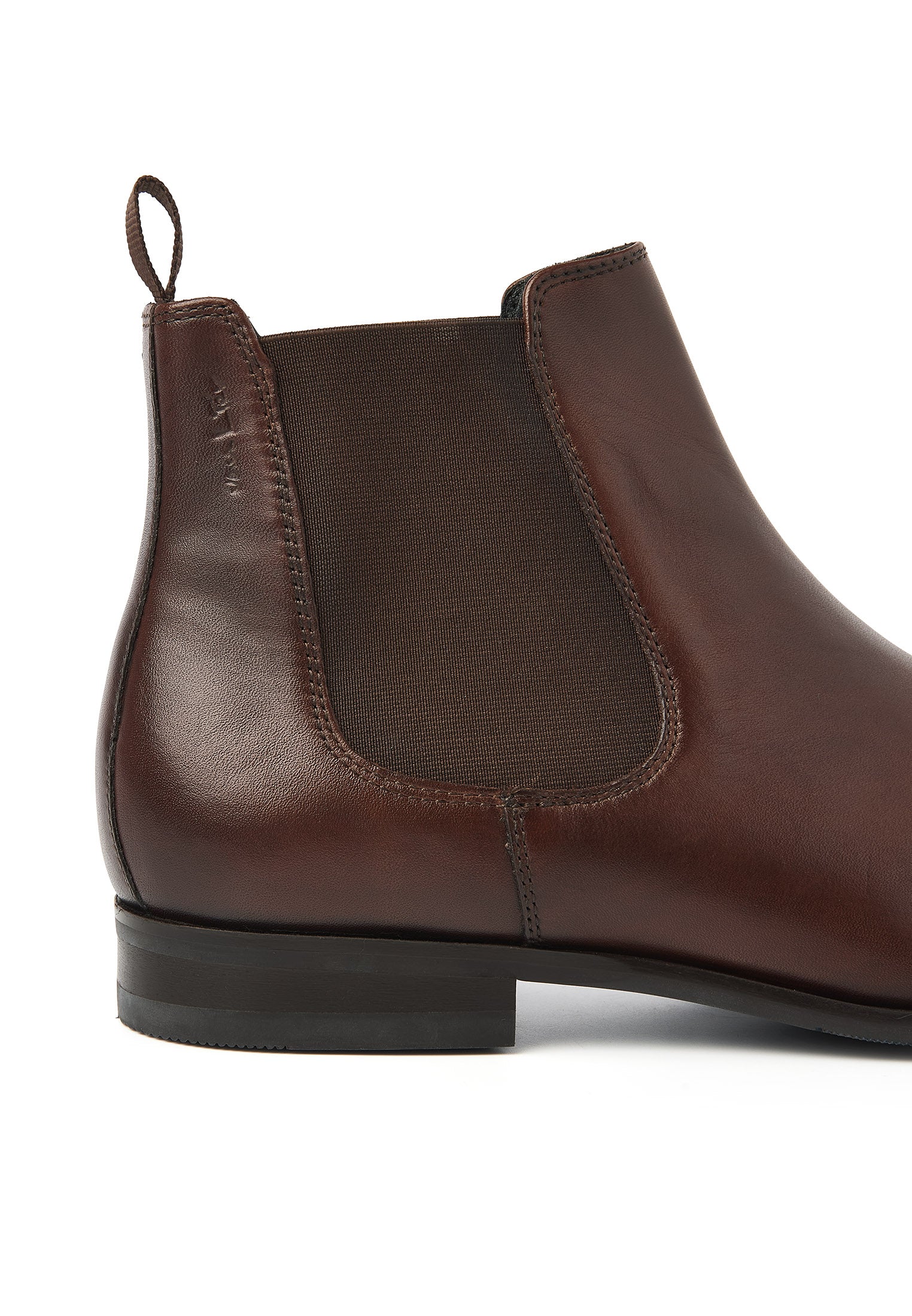 Bruin gladleren Rhodes chelsea boot