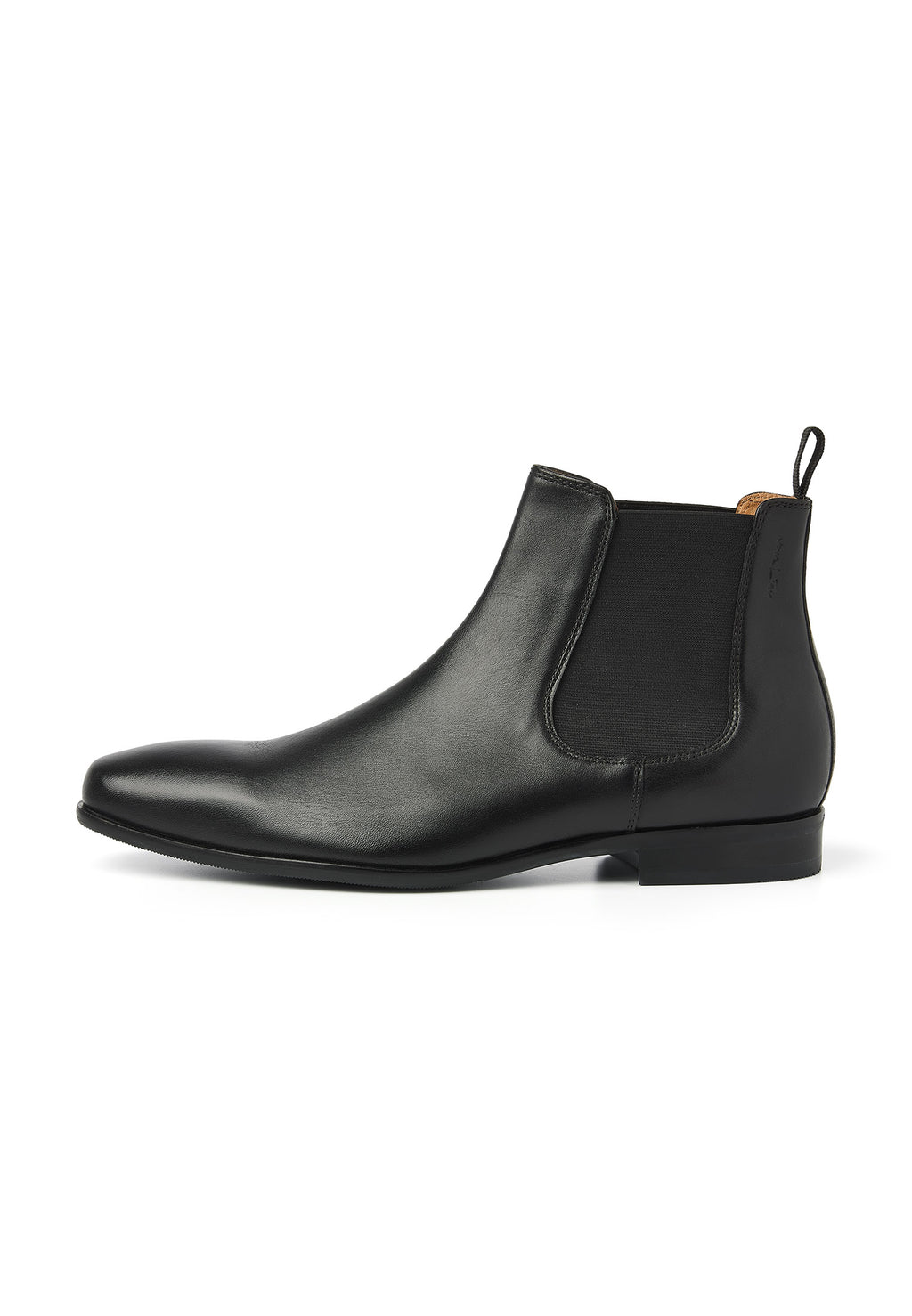 Zwart gladleren Rhodes chelsea boot