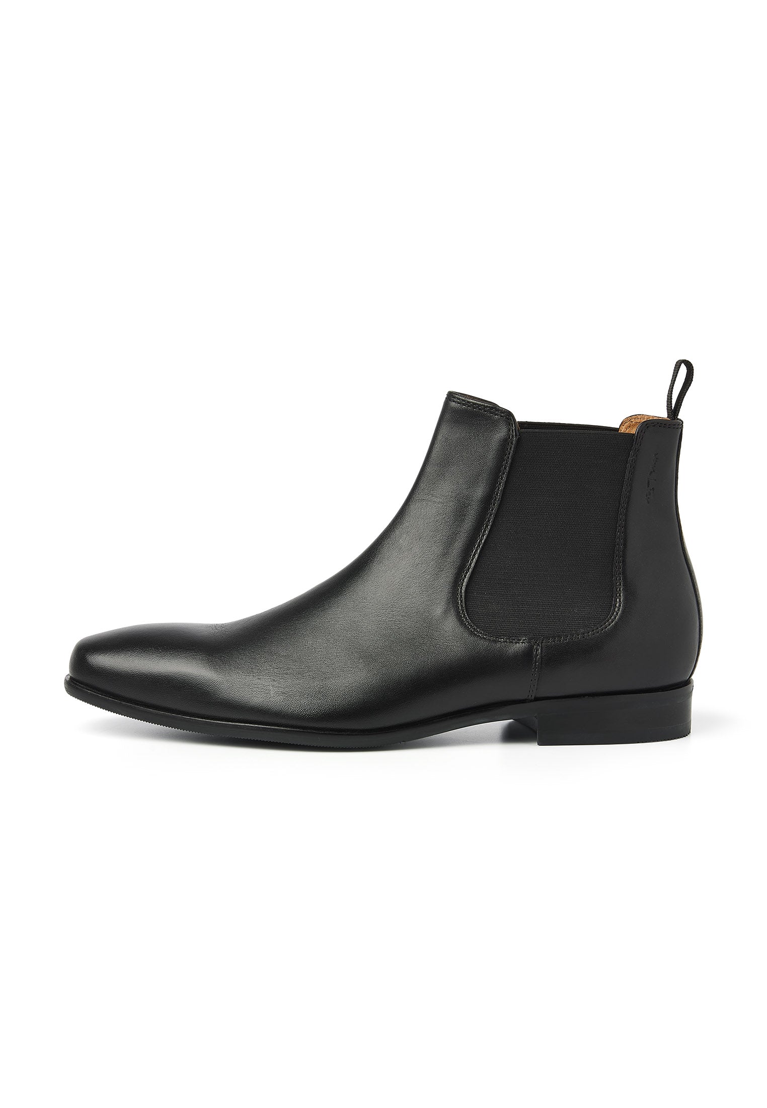 Zwart gladleren Rhodes chelsea boot