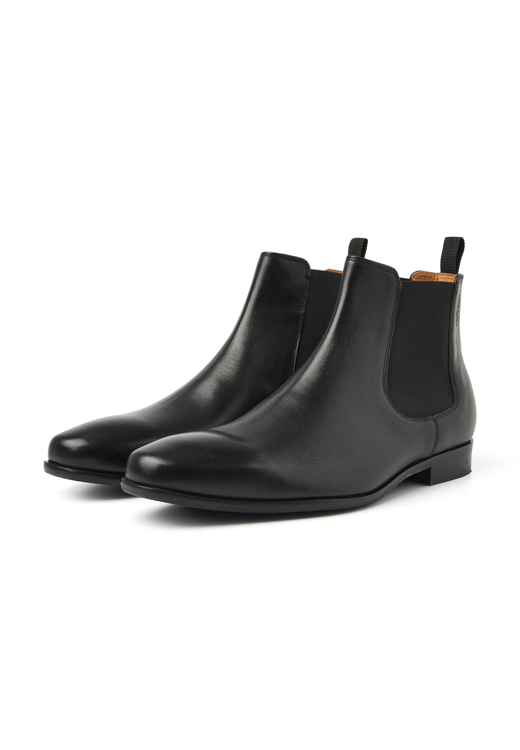 Zwart gladleren Rhodes chelsea boot