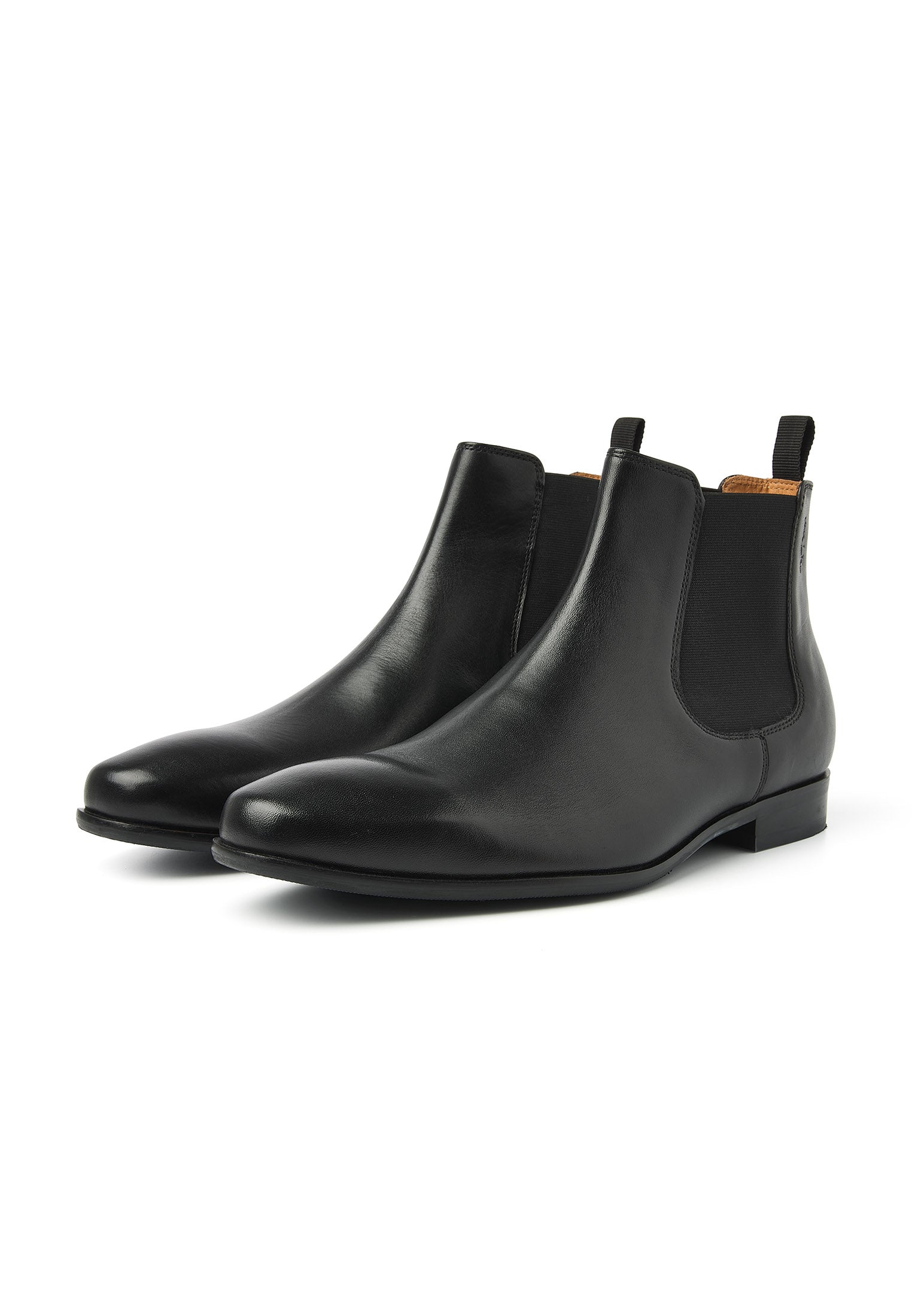 Zwart gladleren Rhodes chelsea boot