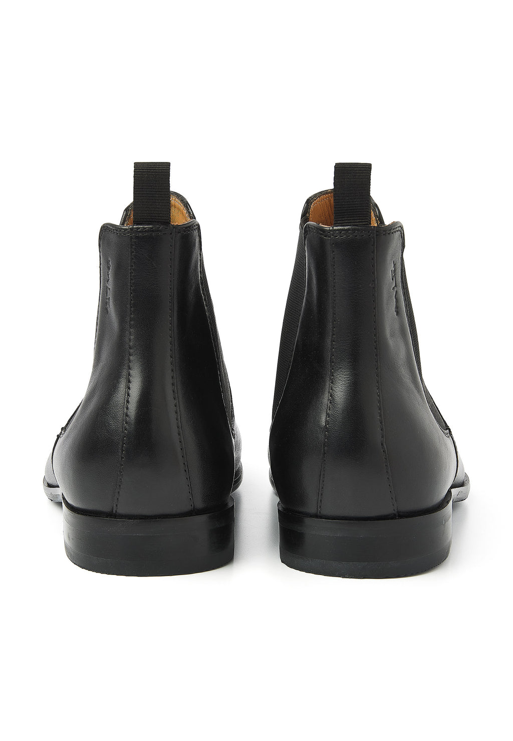 Zwart gladleren Rhodes chelsea boot