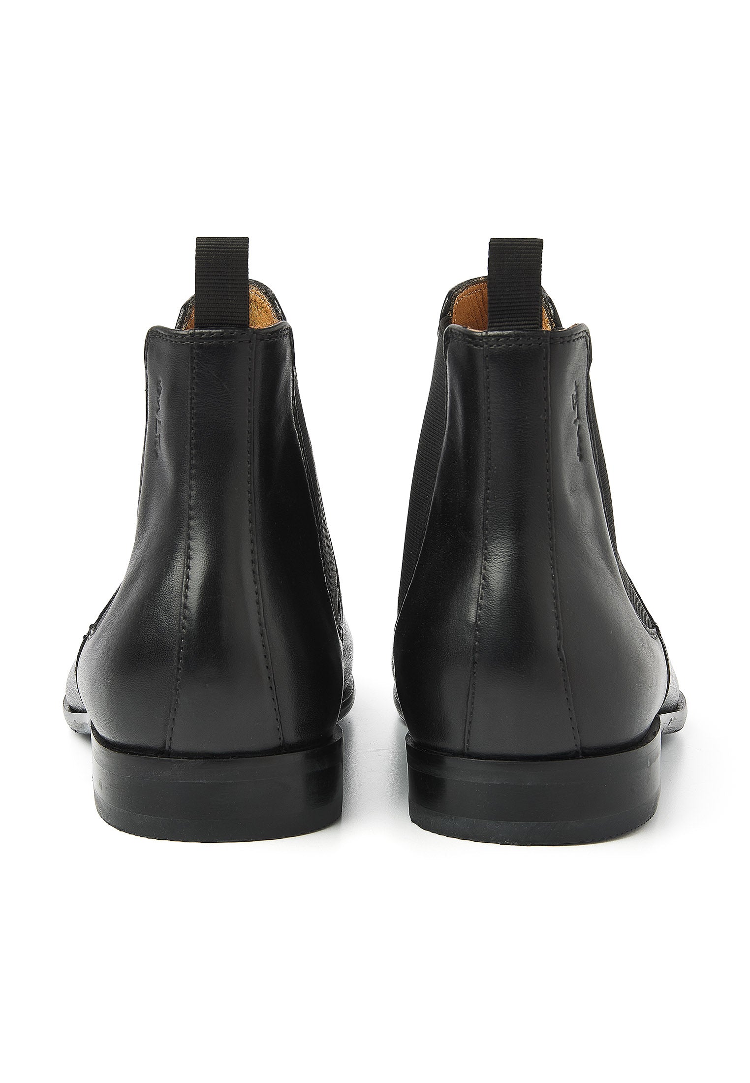 Zwart gladleren Rhodes chelsea boot