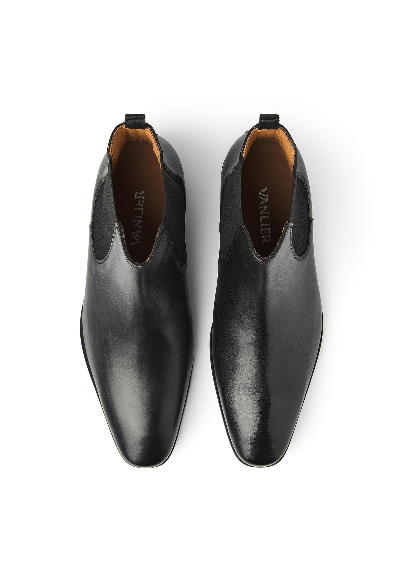 Zwart gladleren Rhodes chelsea boot
