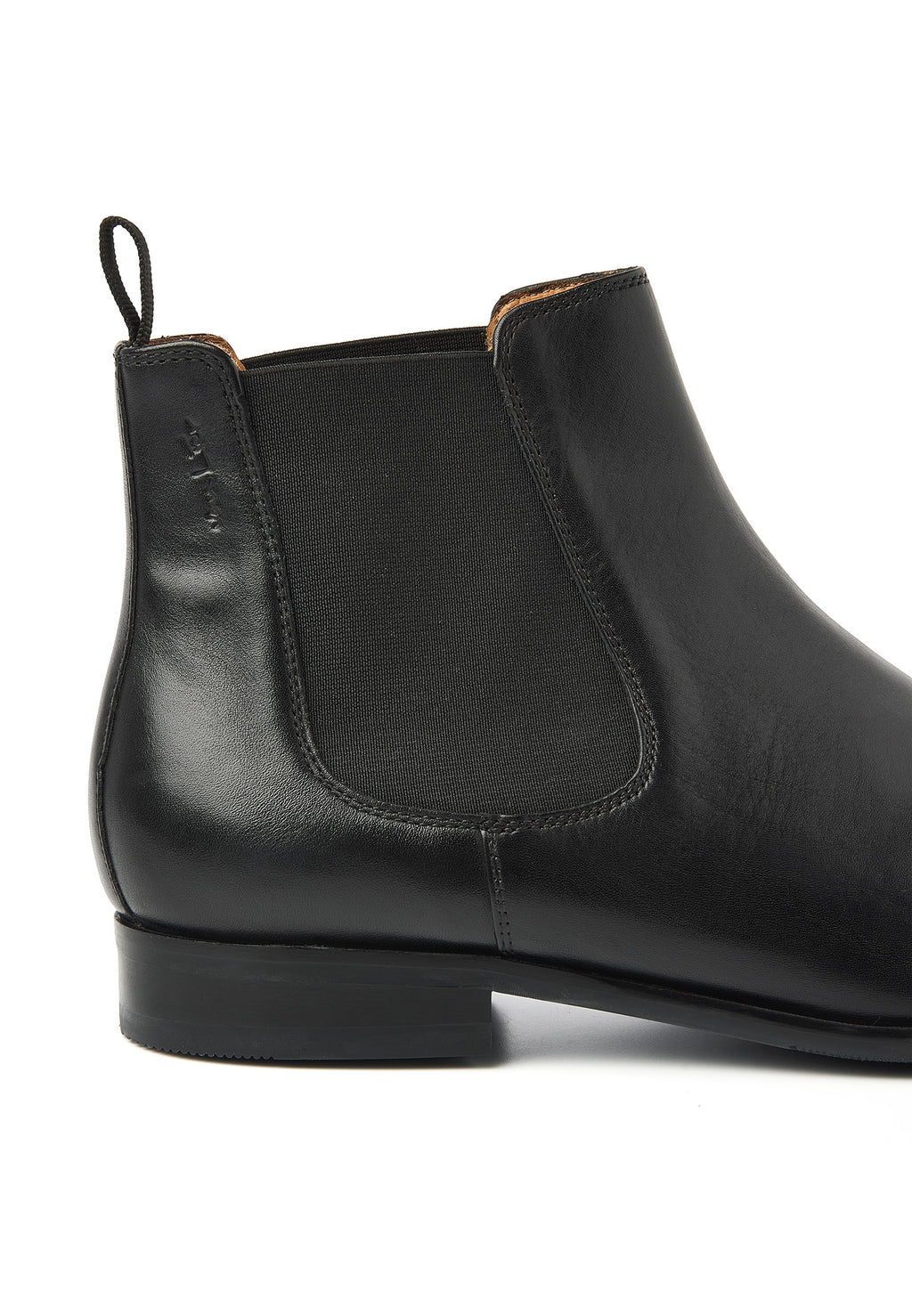 Zwart gladleren Rhodes chelsea boot